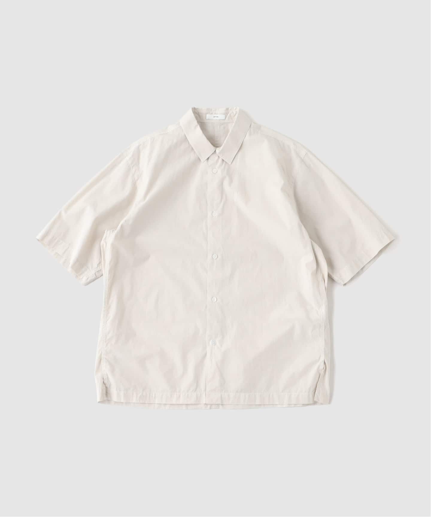 ATON（エイトン） SHRINK COTTON LAWN OVERSIZED HALF S（シャツ