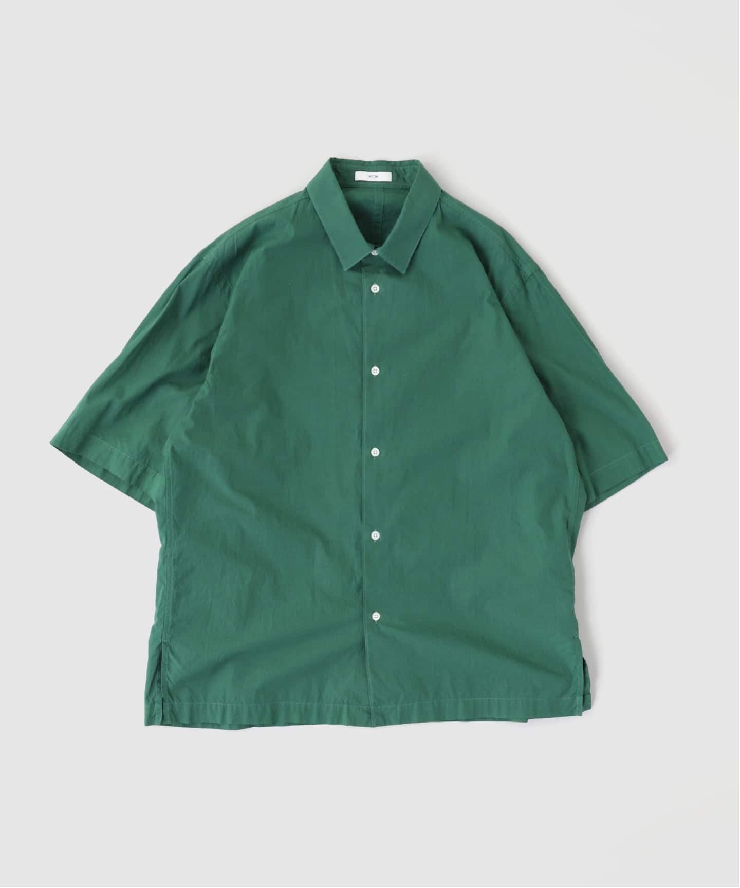 ATON（エイトン） SHRINK COTTON LAWN OVERSIZED HALF S（シャツ