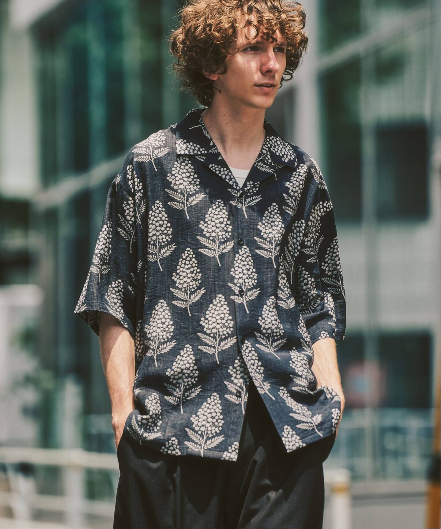 PLEATS PLEASE フラワープリントシャツ P.A フラワープリントシャツ（シャツ／ブラウス）｜417 EDIFICE