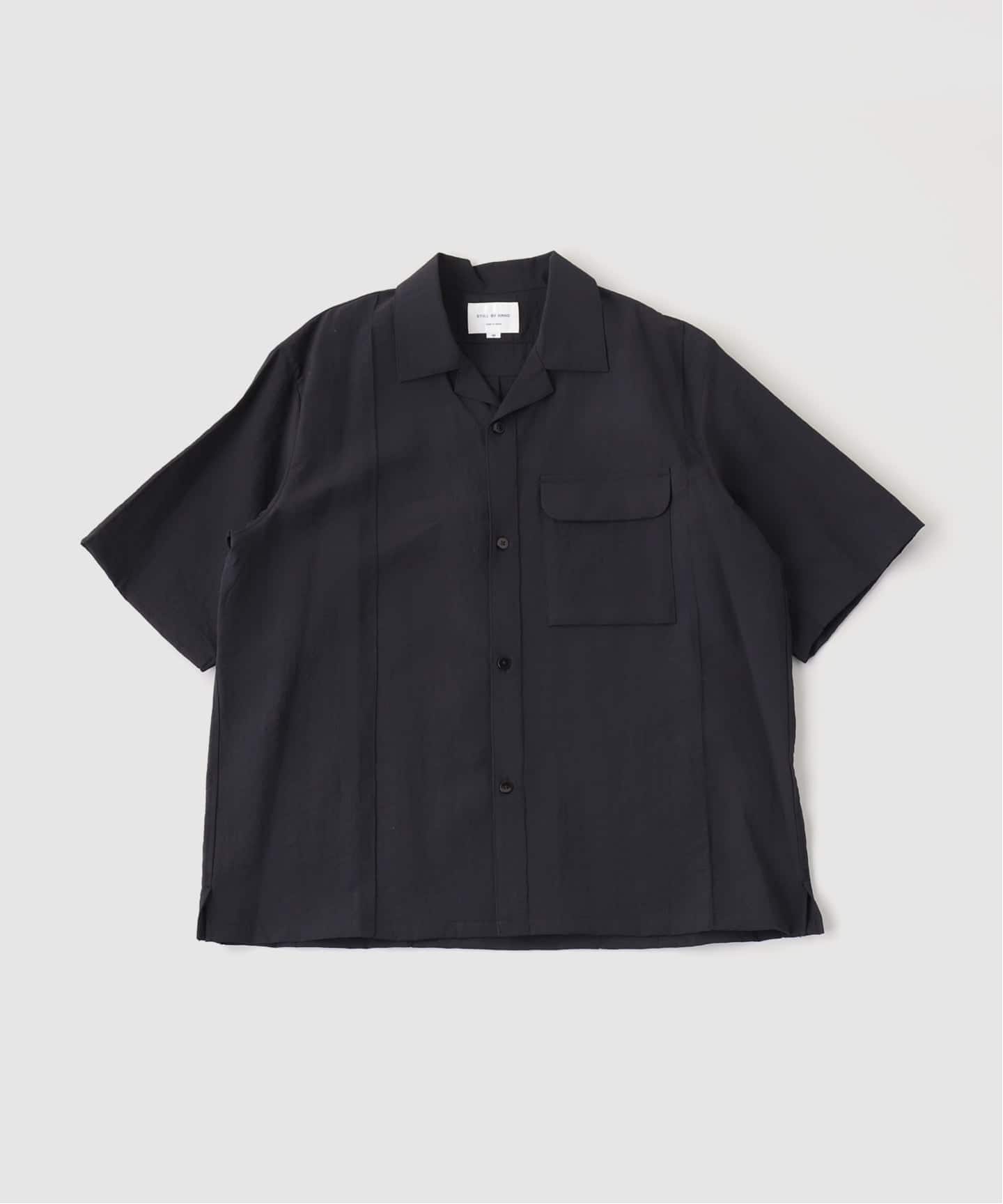 g*u様 新品　STILL BY HAND シャツ ブラック 46 STILL BY HAND / スティルバイハンド Pin tuck half sleeve shirt
