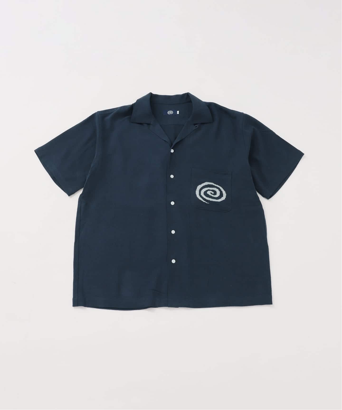 sol soonerorlater Sサイズ navyネイビー SOL soonerorlater / スーナーオアレイター OPEN COLLAR SS SHIRT