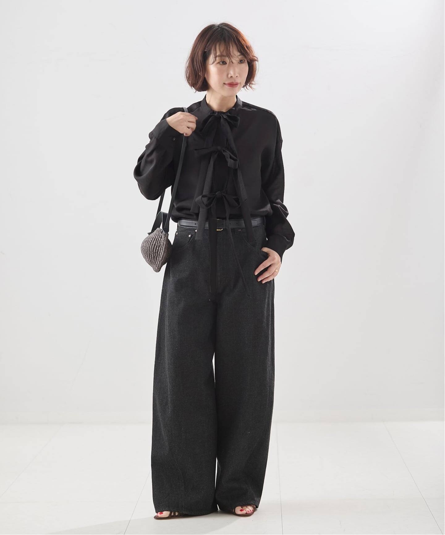 極美品☆ジャーナルスタンダードレサージュ 洗える シアー リボンブラウス ドット 極美品☆ジャーナルスタンダードレサージュ 洗える シアー リボン