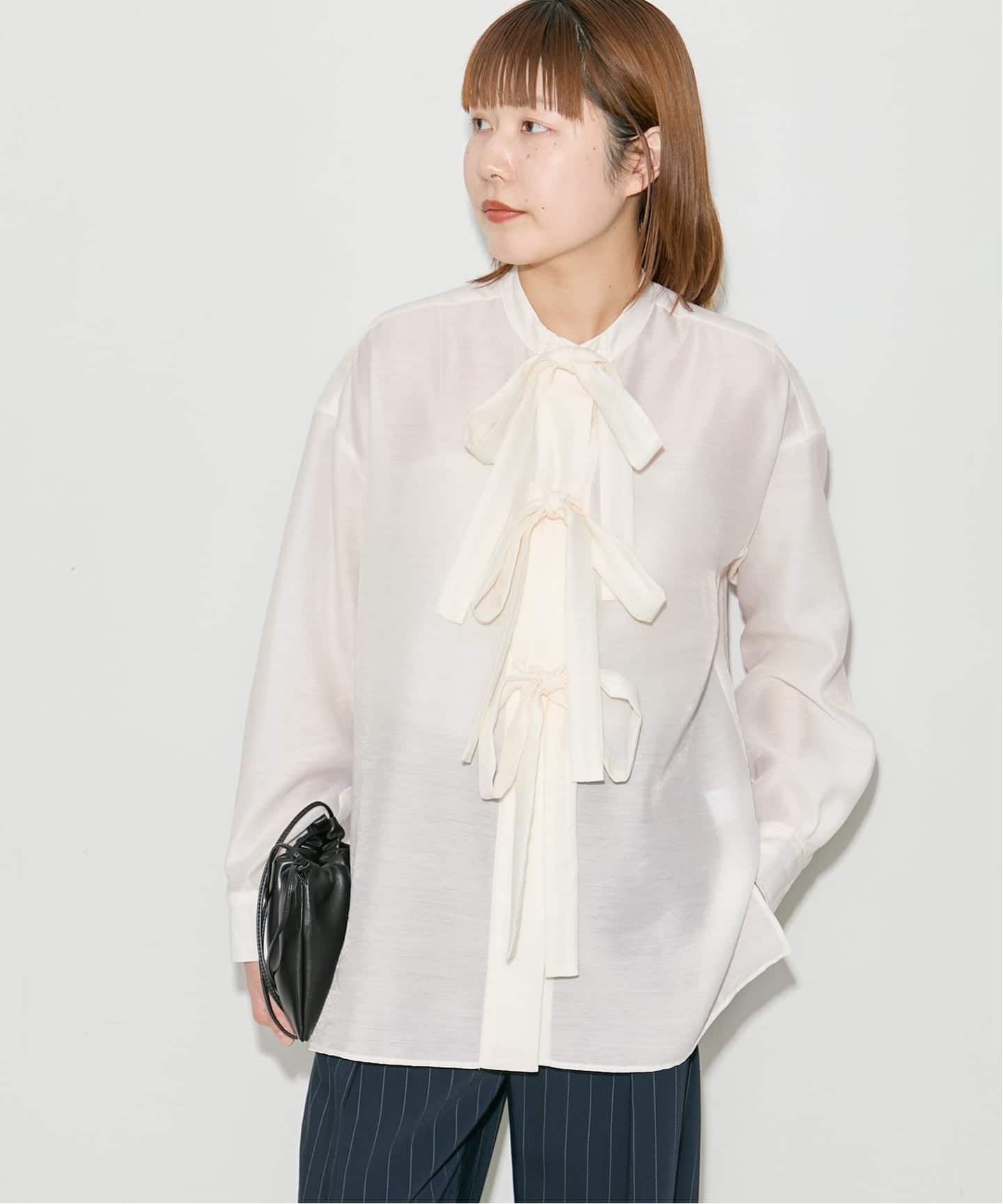 シアーサテンリボンブラウス（シャツ／ブラウス）｜JOURNAL STANDARD L