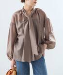 《追加》IPEKERドット&フラワー/シアーボウタイブラウス