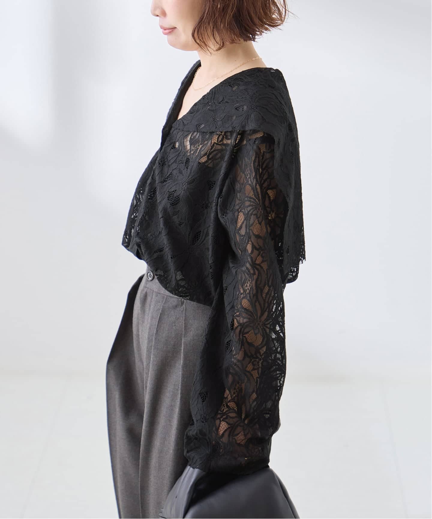 Uhr/ウーア Lace Sailor Collar Blouse ブラウス（シャツ／ブラウス