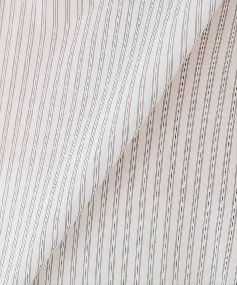 TIBI/ティビ Ultra Light Silk Tencel Striped Funnel Neck シャツ 