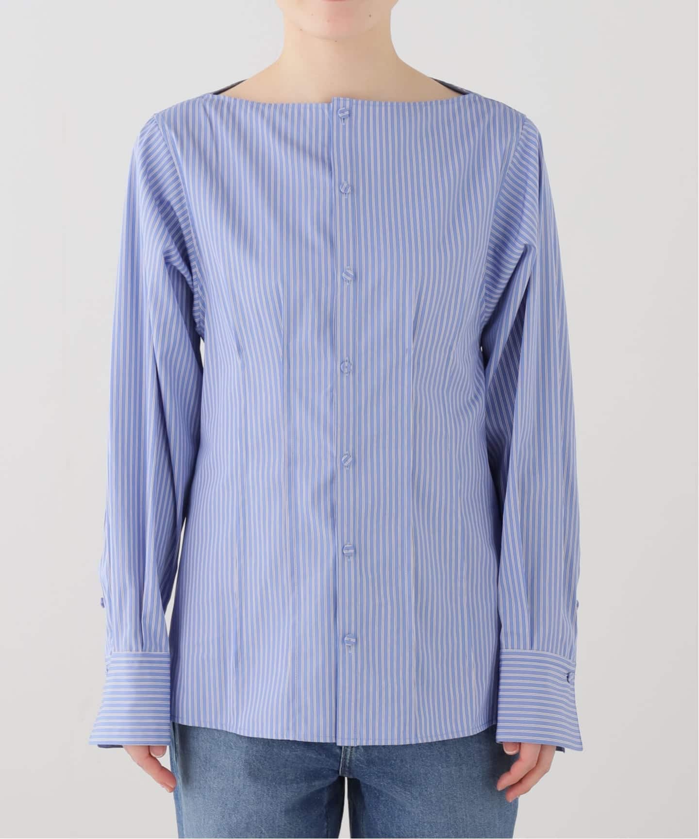 Jane Smith ブラウス JANE SMITH/ジェーンスミス】STRIPE WASHED COTTON BROAD：ブラウス