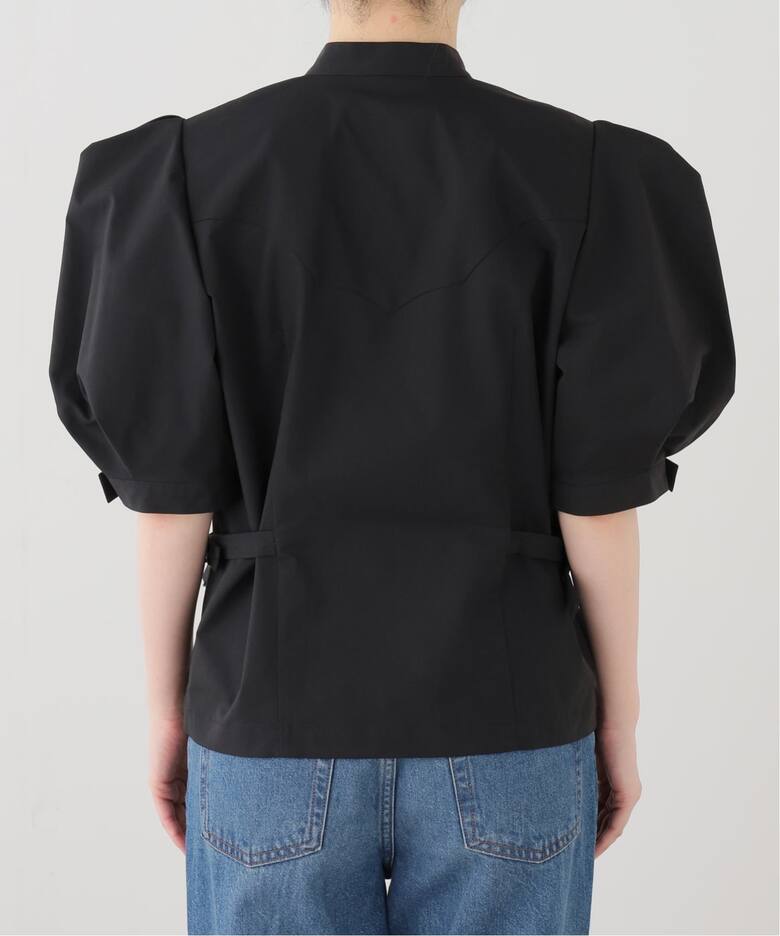 TOGA PULLA/トーガプルラ Twill fringe blouse ブラウス（シャツ 