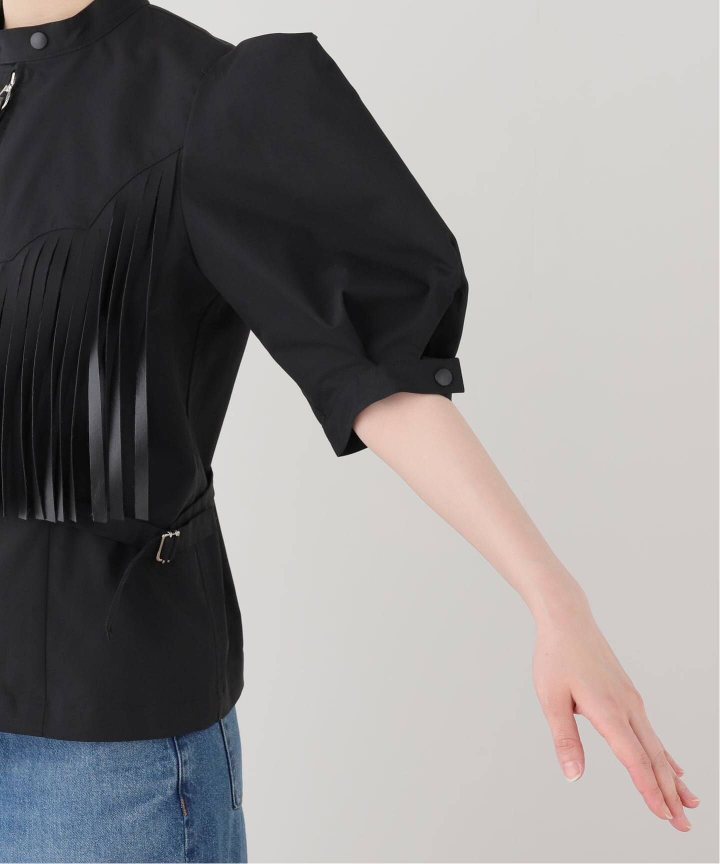 TOGA PULLA/トーガプルラ Twill fringe blouse ブラウス（シャツ