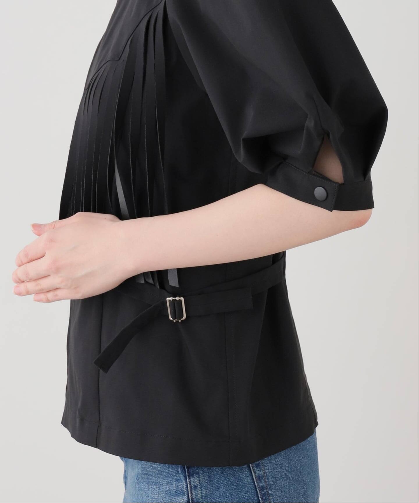 TOGA PULLA/トーガプルラ Twill fringe blouse ブラウス（シャツ 