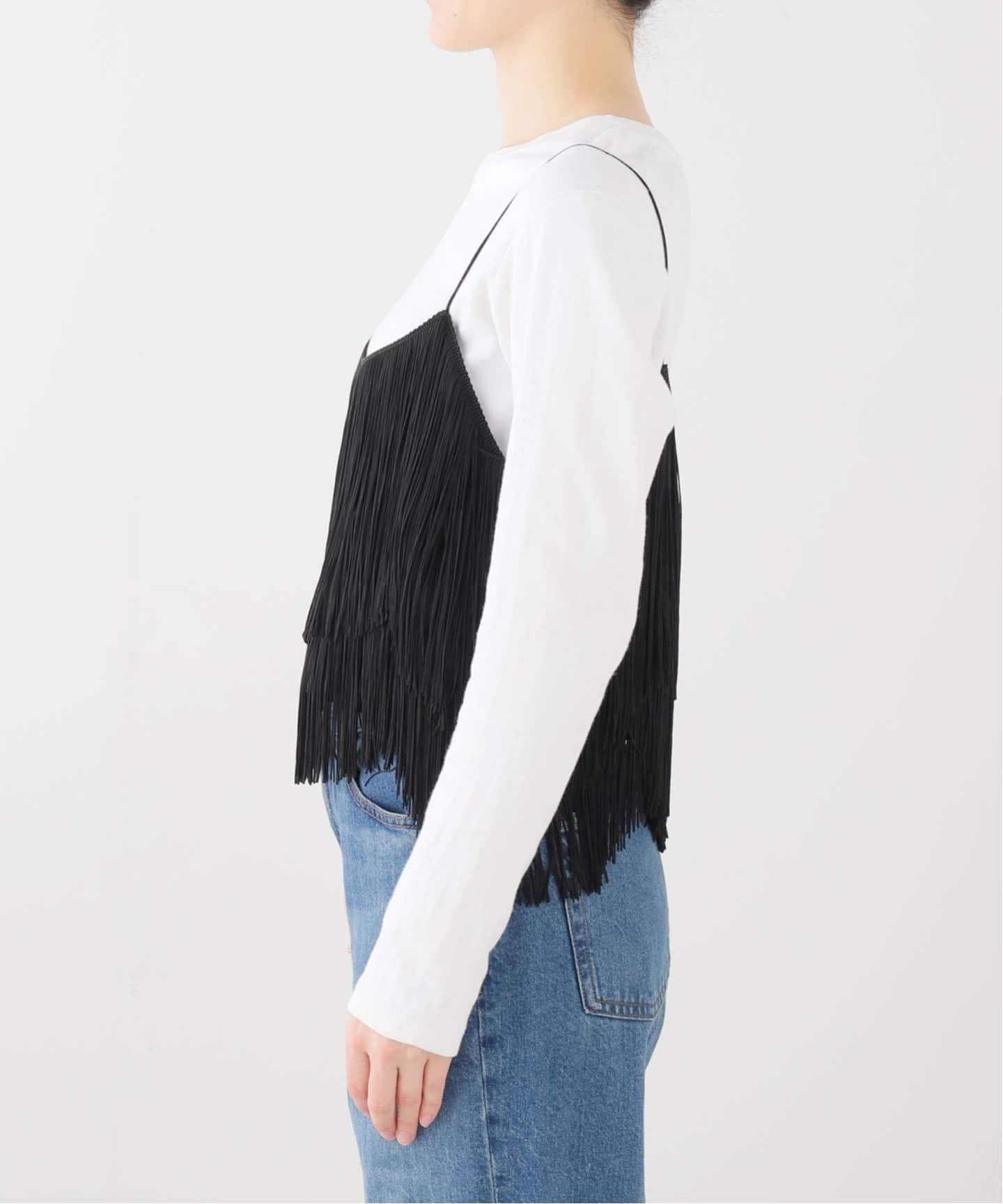 INSCRIRE /アンスクリア】Fringe Camisole：キャミソール