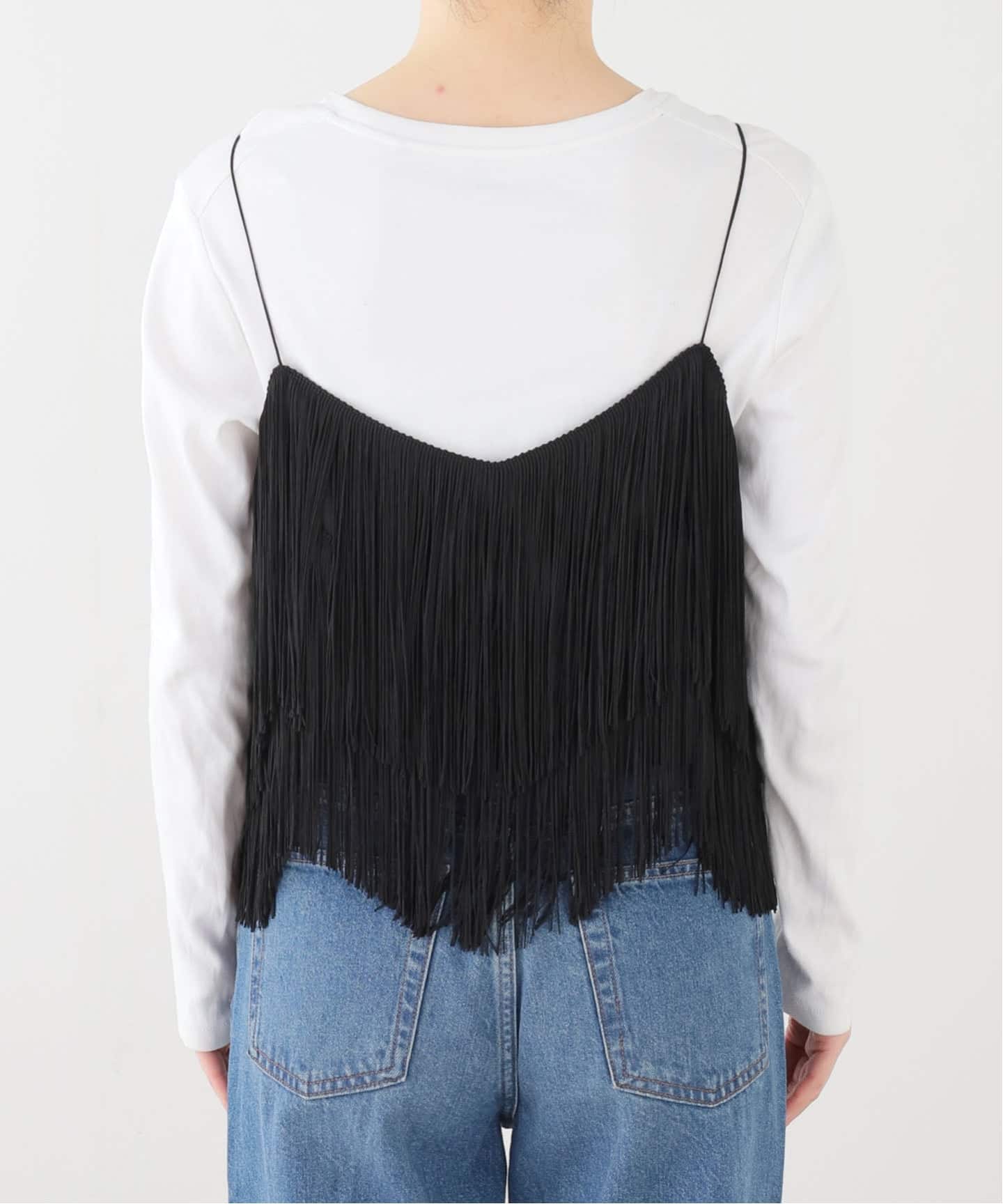 【INSCRIRE\アンスクリア】フリンジキャミソール INSCRIRE /アンスクリア】Fringe Camisole：キャミソール