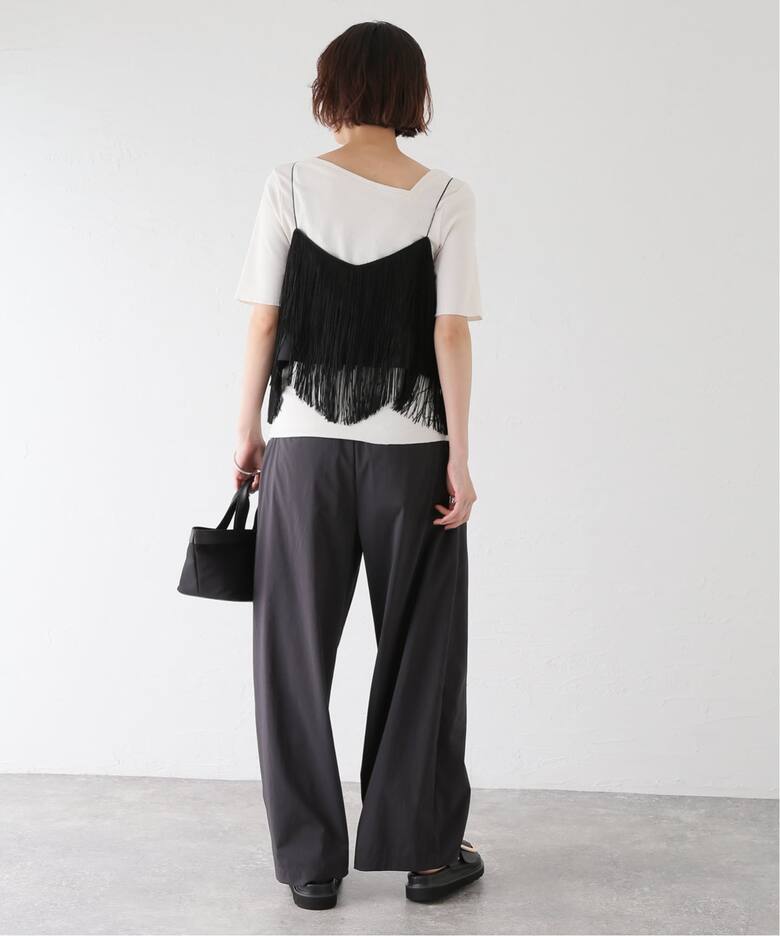 INSCRIRE /アンスクリア】Fringe Camisole：キャミソール 