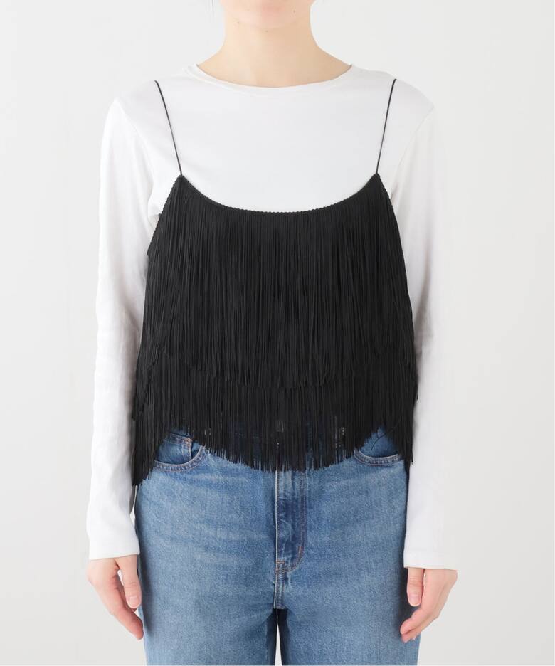 INSCRIRE /アンスクリア】Fringe Camisole：キャミソール 