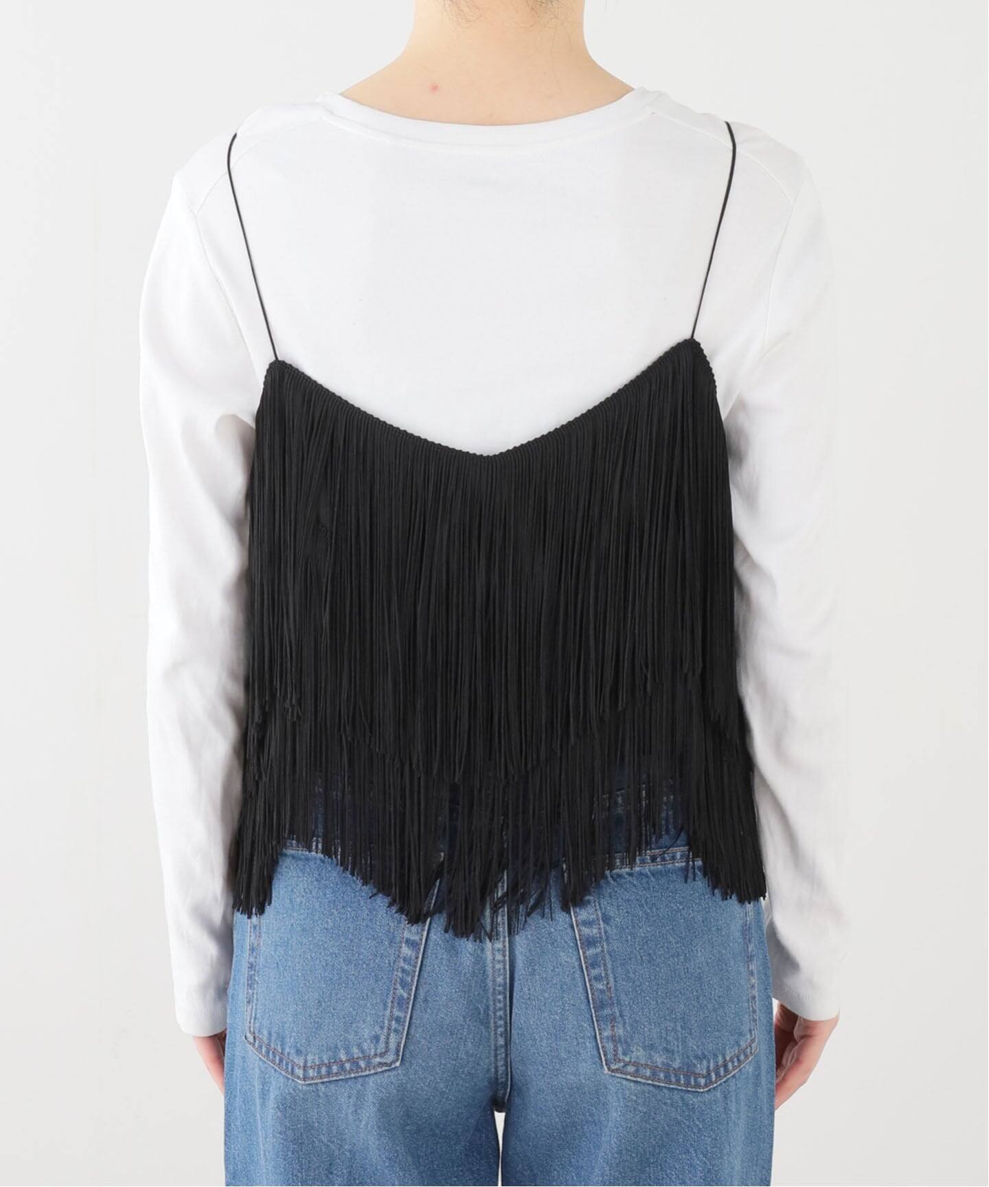 INSCRIRE /アンスクリア】Fringe Camisole：キャミソール