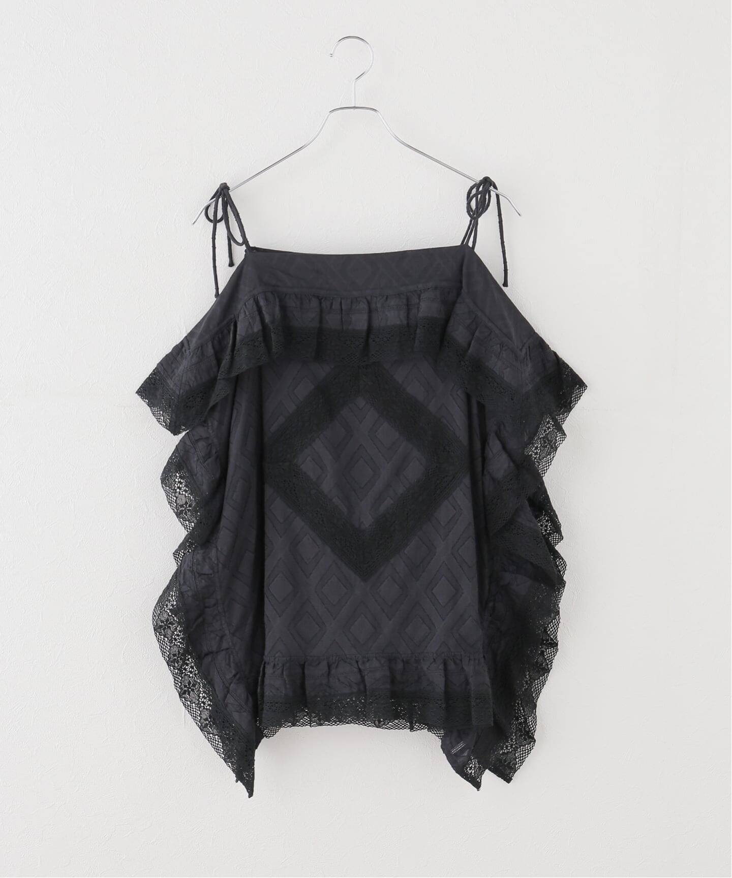 INDIA スクエアジャガード ポンチョブラウス（シャツ／ブラウス 