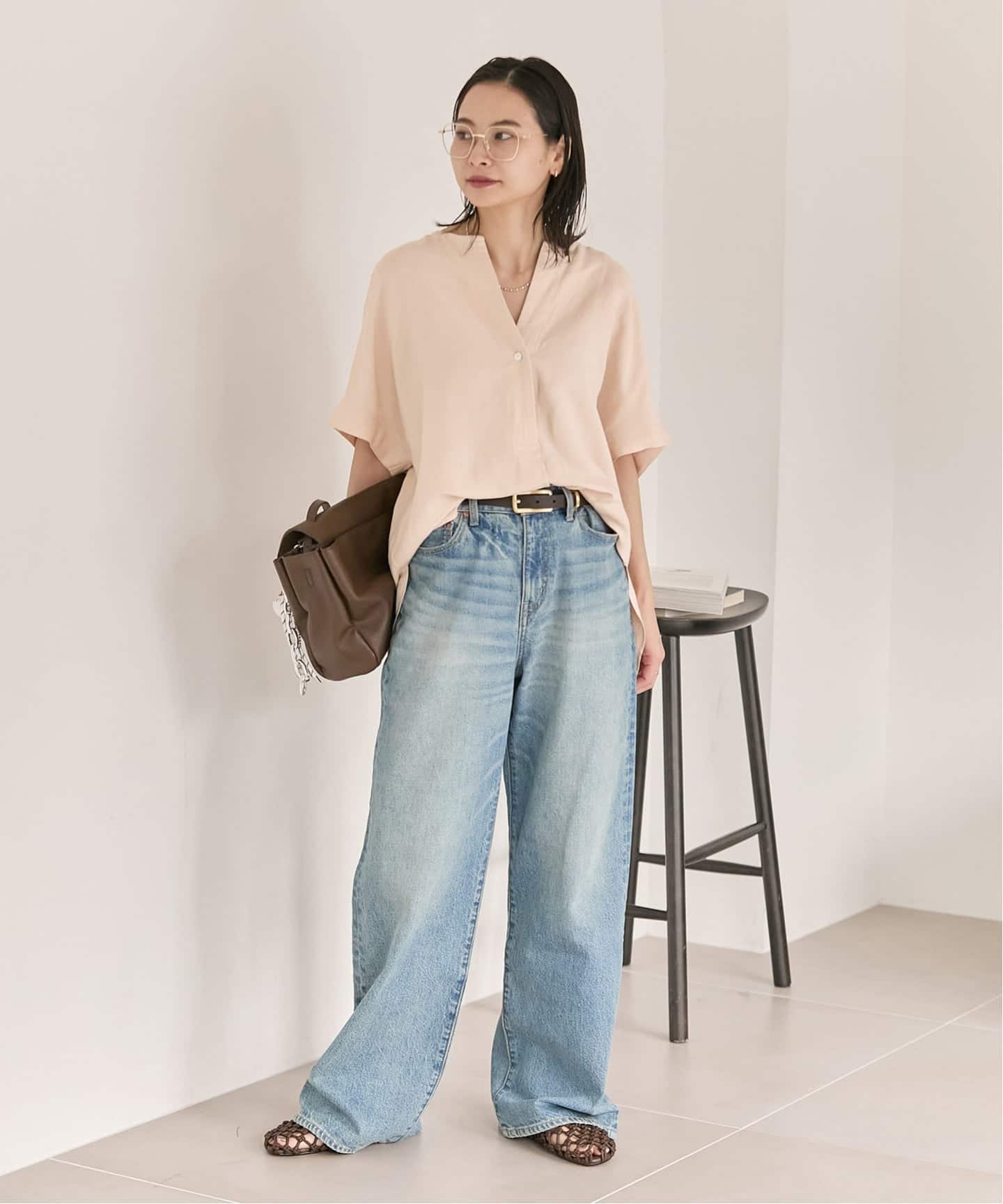 【JOURNAL STANDARD】レーヨン麻ノーカラーブラウス レーヨン麻ノーカラーブラウス（シャツ／ブラウス）｜JOURNAL STANDARD