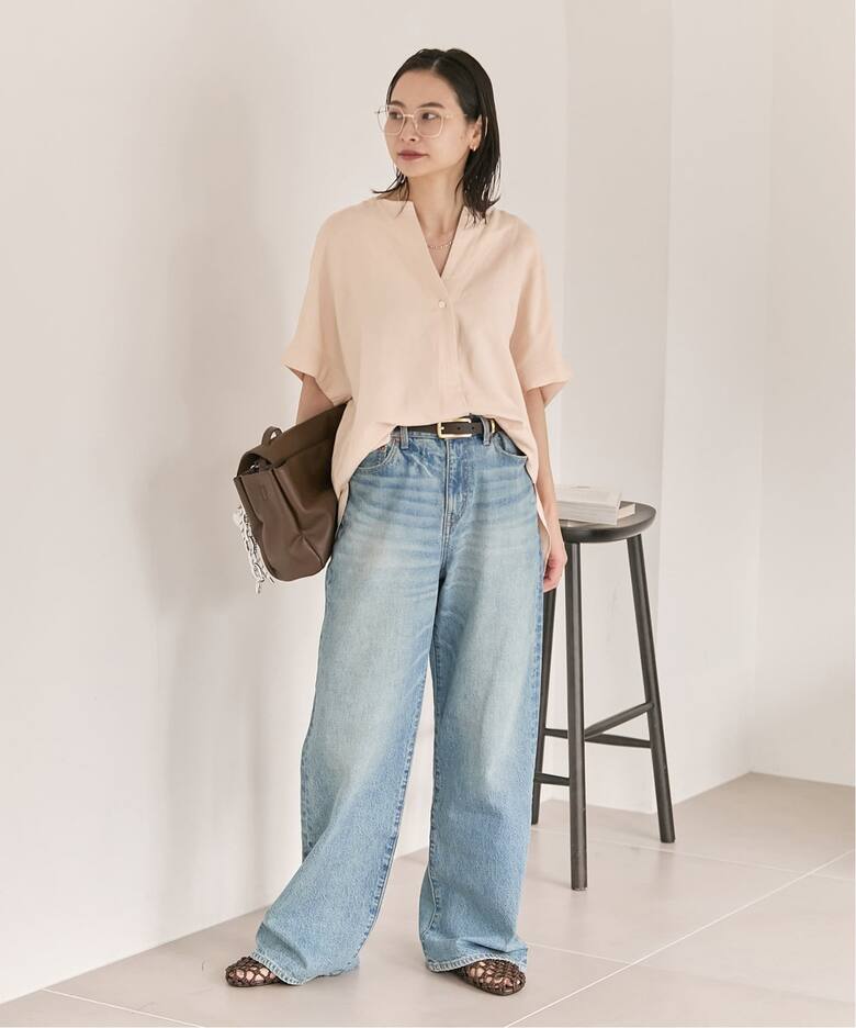 レーヨン麻ノーカラーブラウス（シャツ／ブラウス）｜JOURNAL STANDARD 