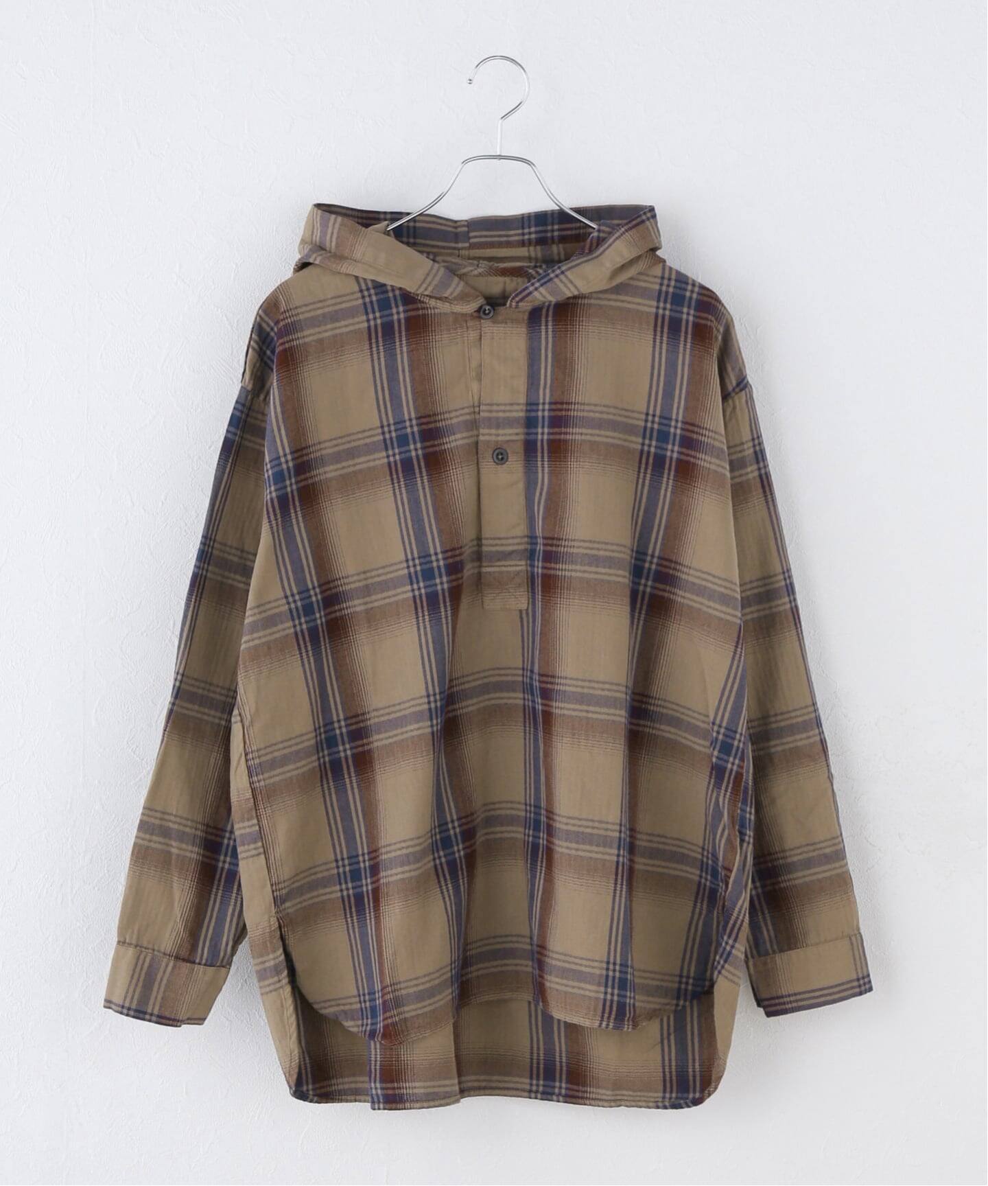 HTS / エイチティーエス】HOODED PULOVER SHIRTS（シャツ／ブラウス 