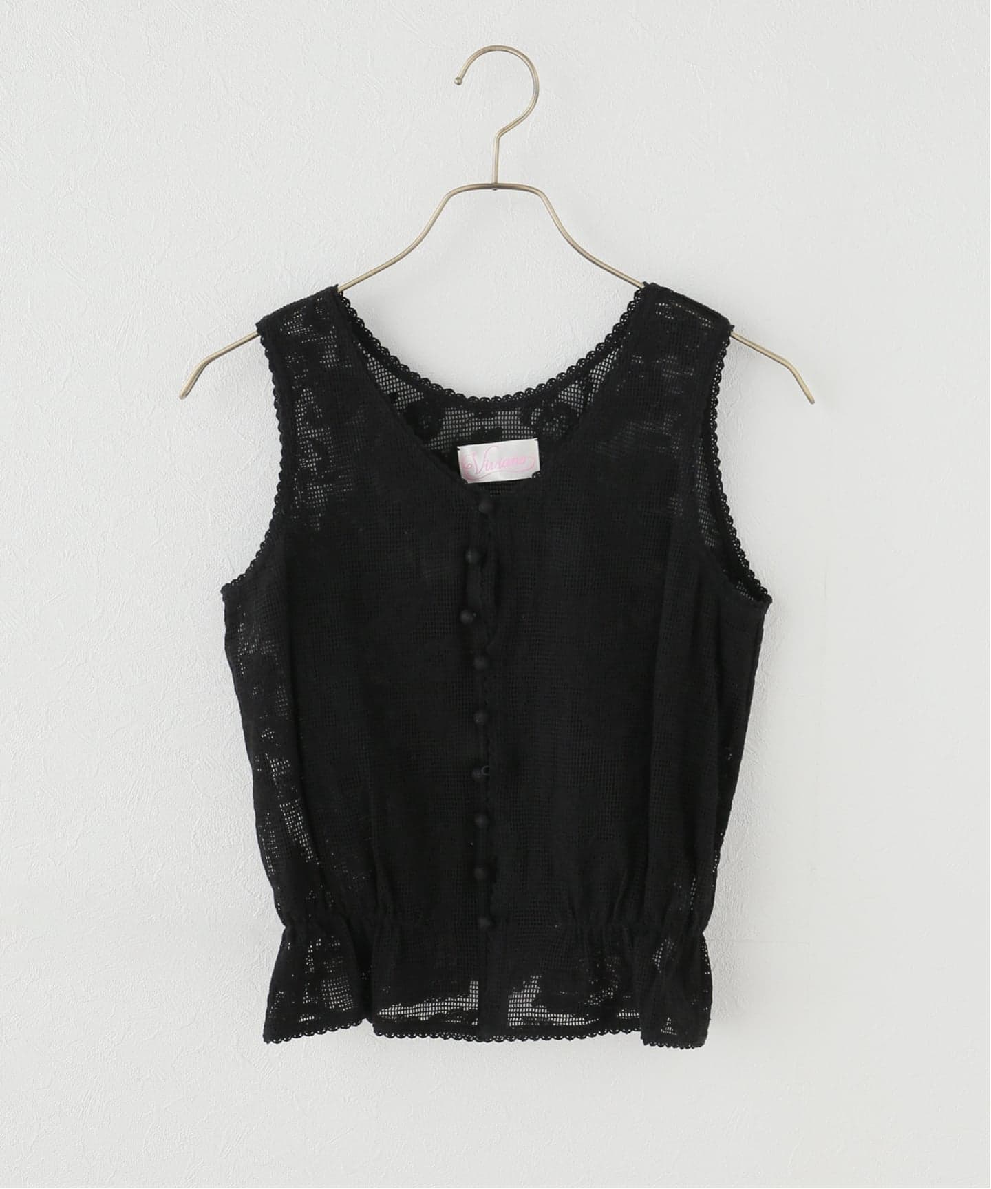VIVIANO / ヴィヴィアーノ】Embroidered Lace Tank（タンクトップ