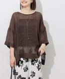 《予約》リネンガーゼハーフスリーブビッグプルオーバー