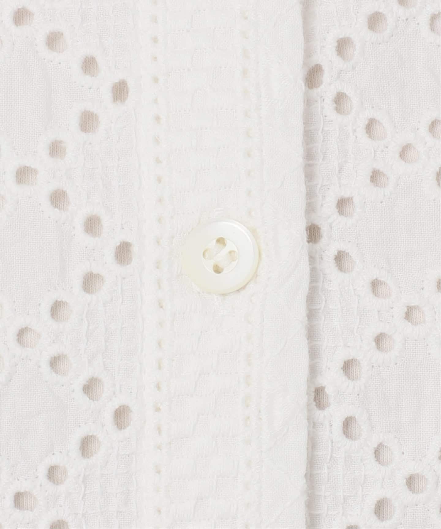 コットンカットワーク刺繍ポンチョブラウス（シャツ／ブラウス