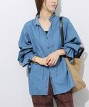 《追加》ライトデニムスタンドカラーブラウス