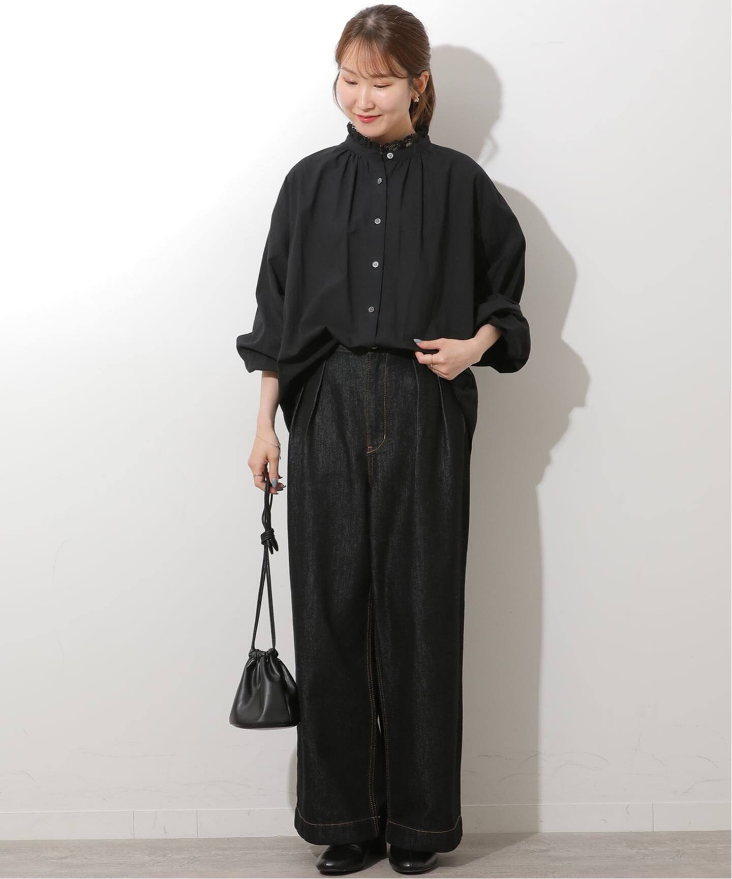 WEB限定予約》フリルネックボリュームスリーブブラウス（シャツ 