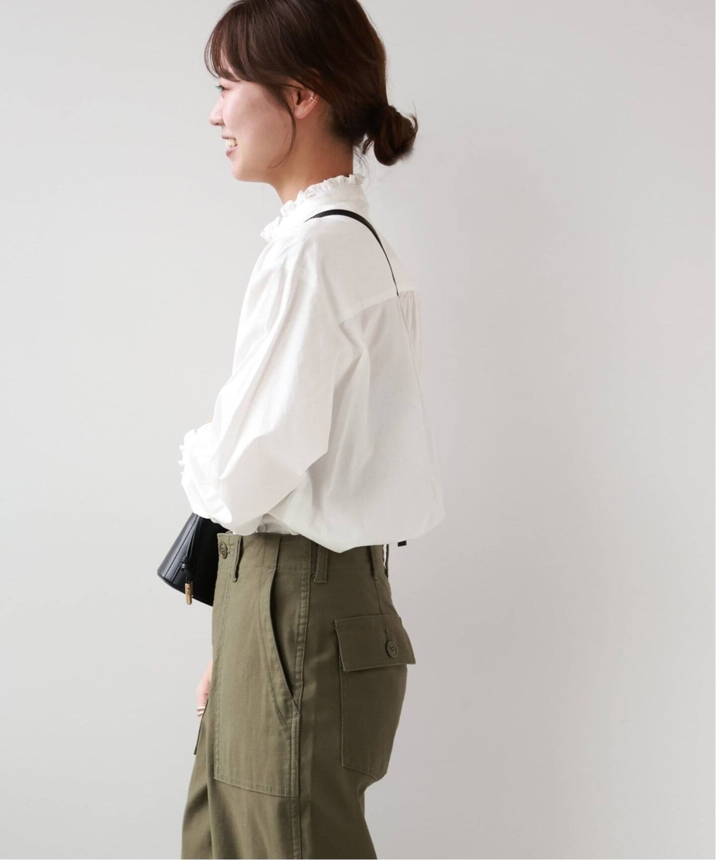 WEB限定追加》コットンブロードフリルブラウス（シャツ／ブラウス 