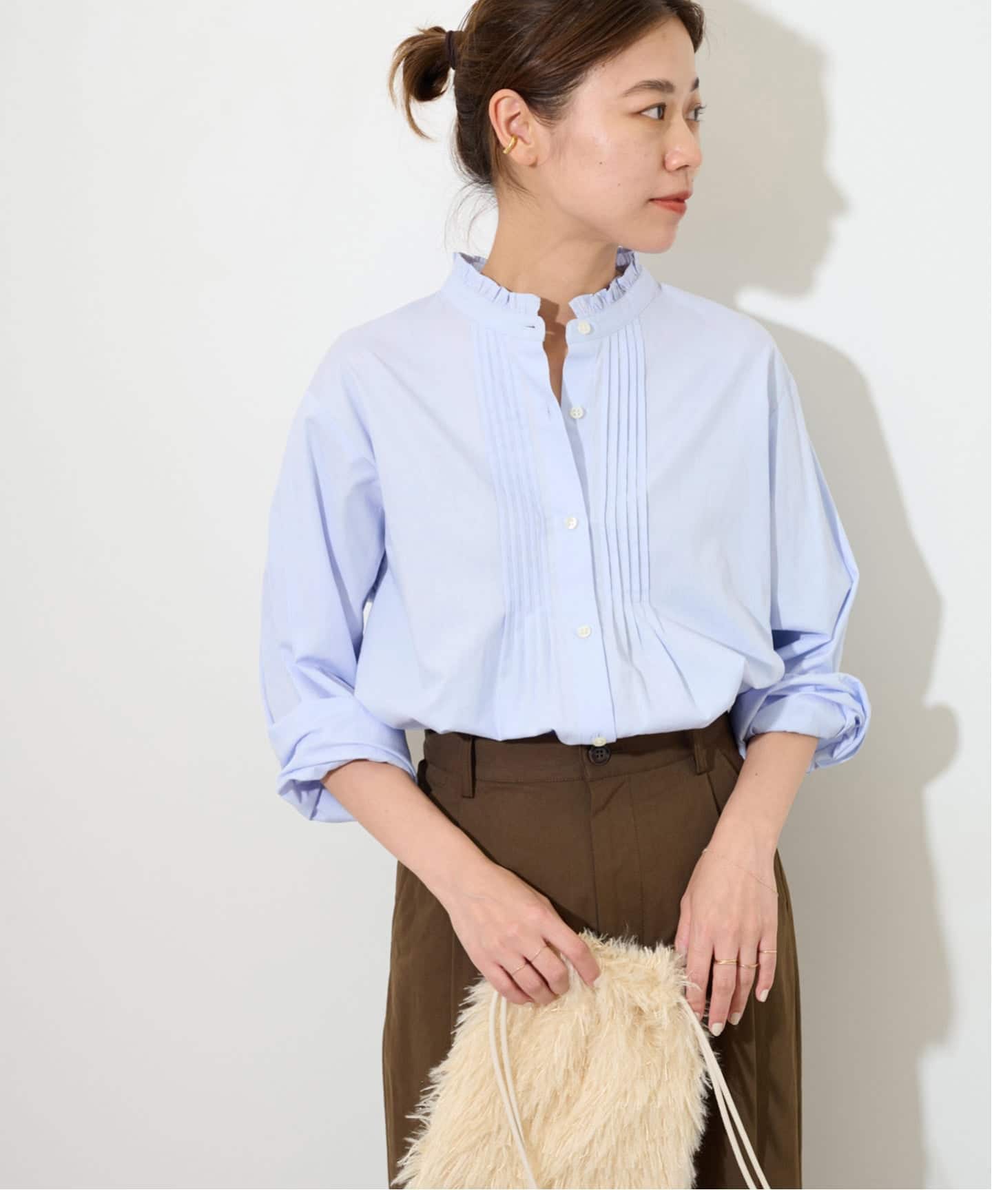 JOURNAL STANDARD  コットンツイルバイアスフリルブラウス　109 JOURNAL STANDARD LUXE（ジャーナルスタンダード ラックス） シャツ