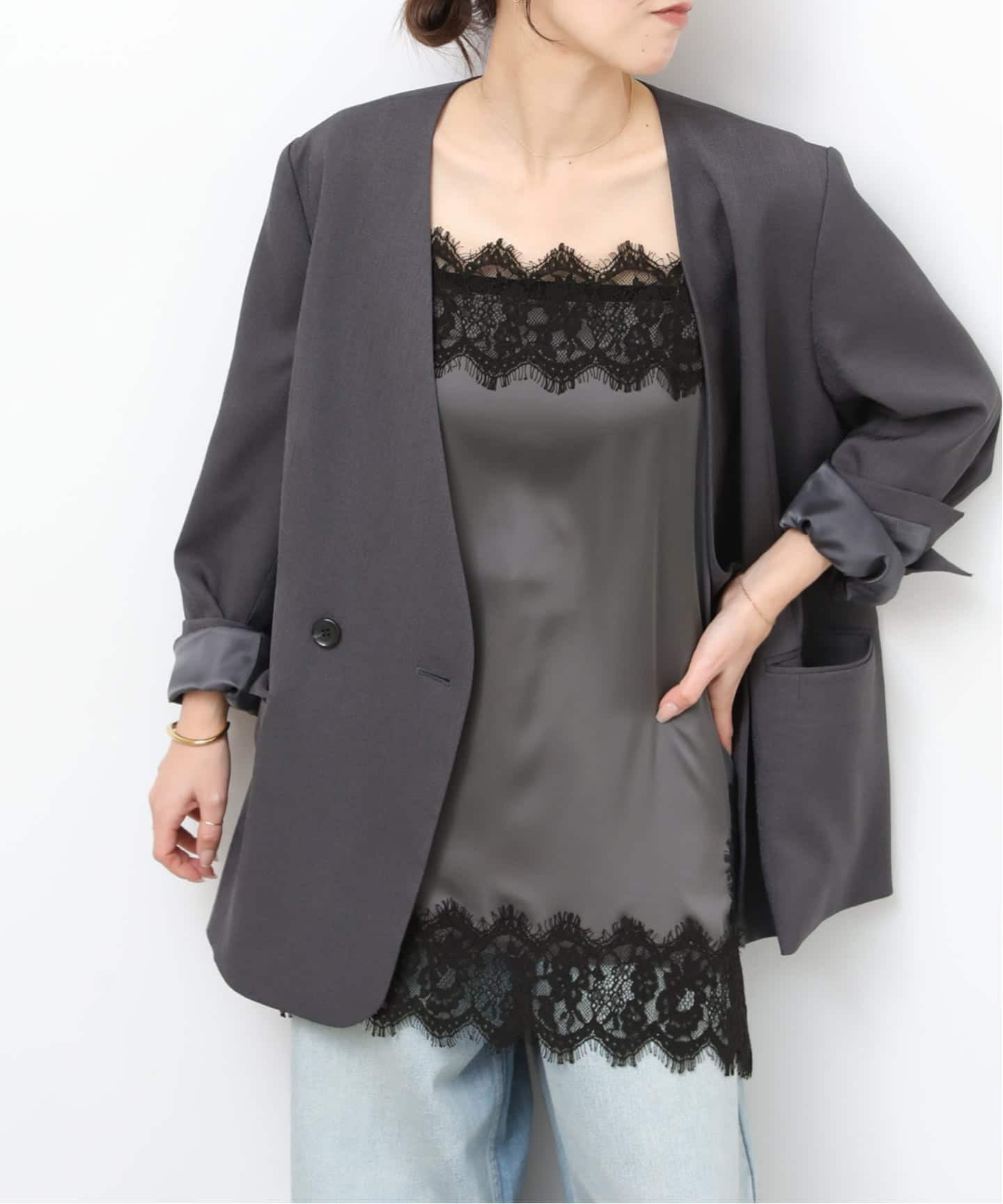 JOURNAL STANDARD relume レースキャミソール 追加予約》サテンレースキャミソール（キャミソール）｜JOURNAL