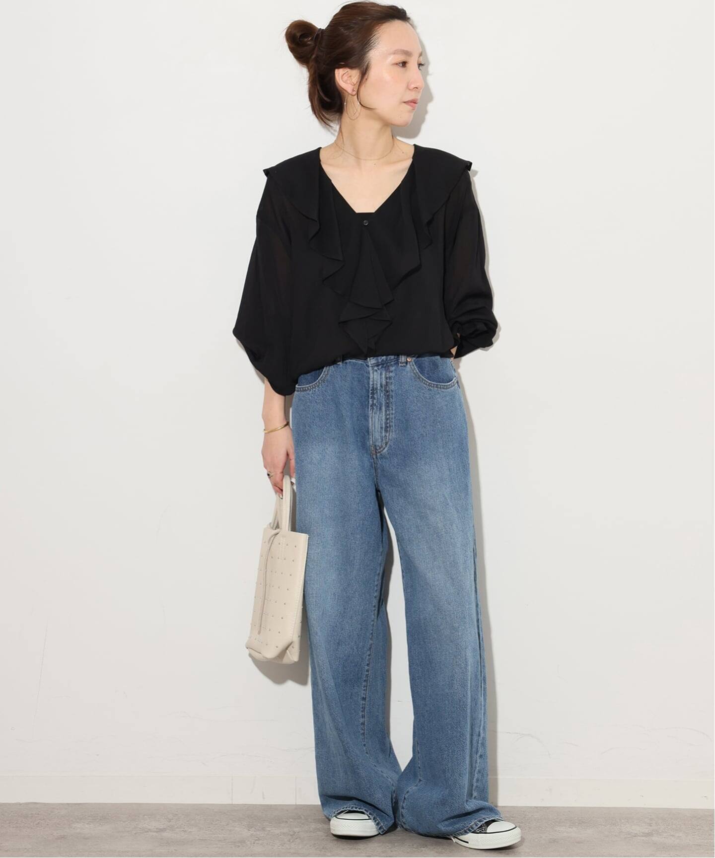 WEB限定追加》ラッフルロングスリーブブラウス（シャツ／ブラウス 