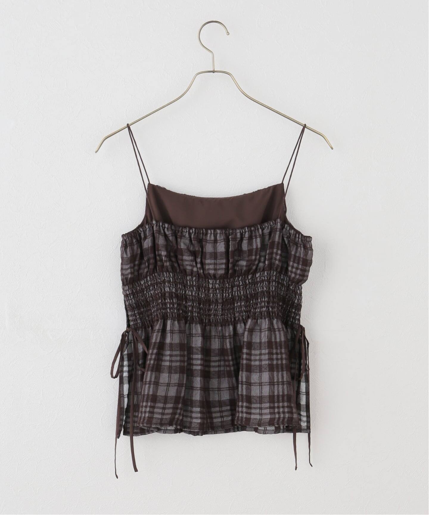 TODAYFUL/トゥデイフル】 Check Jacquard Camisole（シャツ／ブラウス