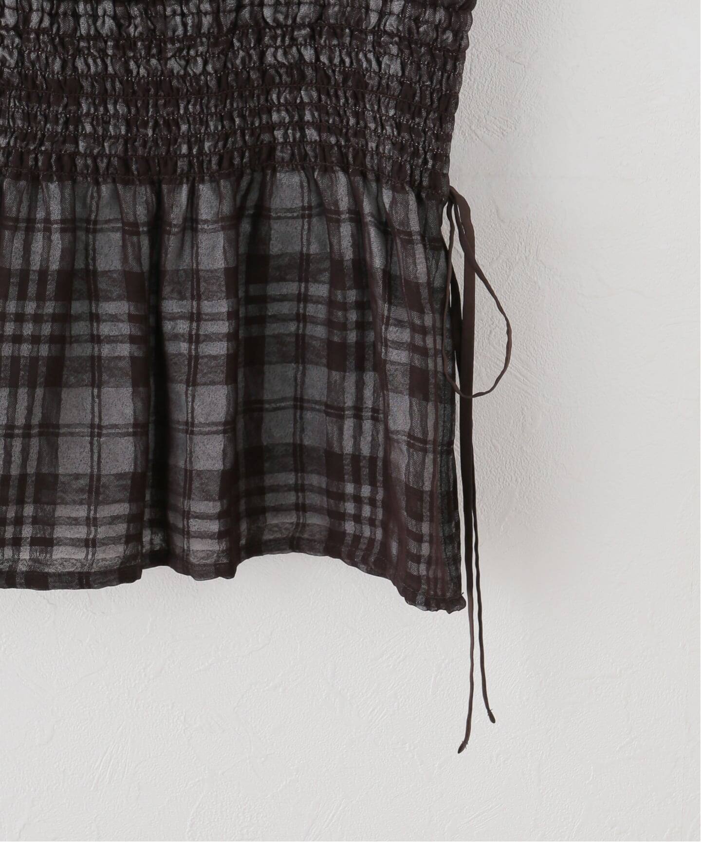 TODAYFUL/トゥデイフル】 Check Jacquard Camisole（シャツ／ブラウス