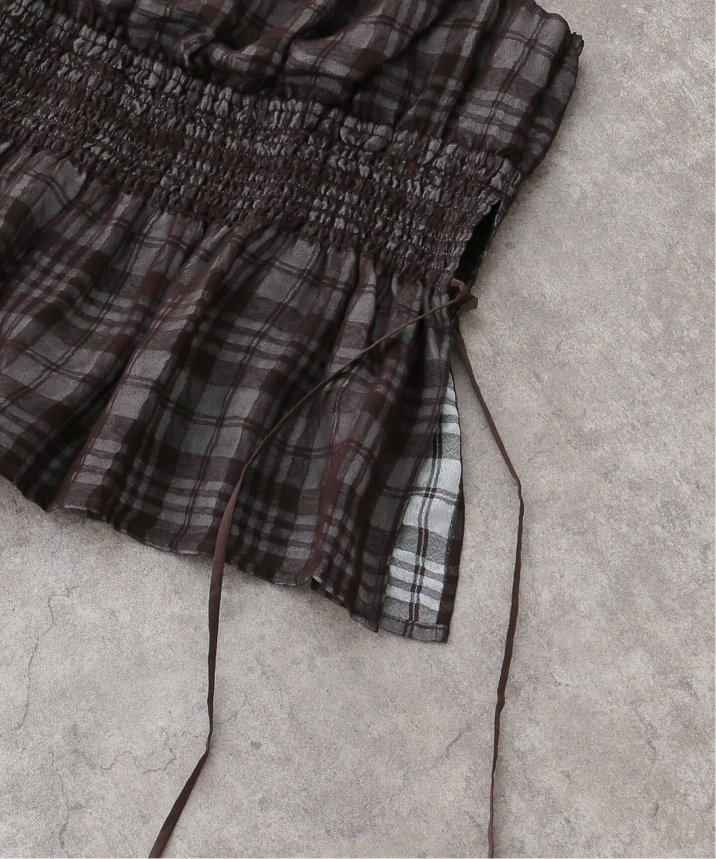 TODAYFUL/トゥデイフル】 Check Jacquard Camisole（シャツ／ブラウス