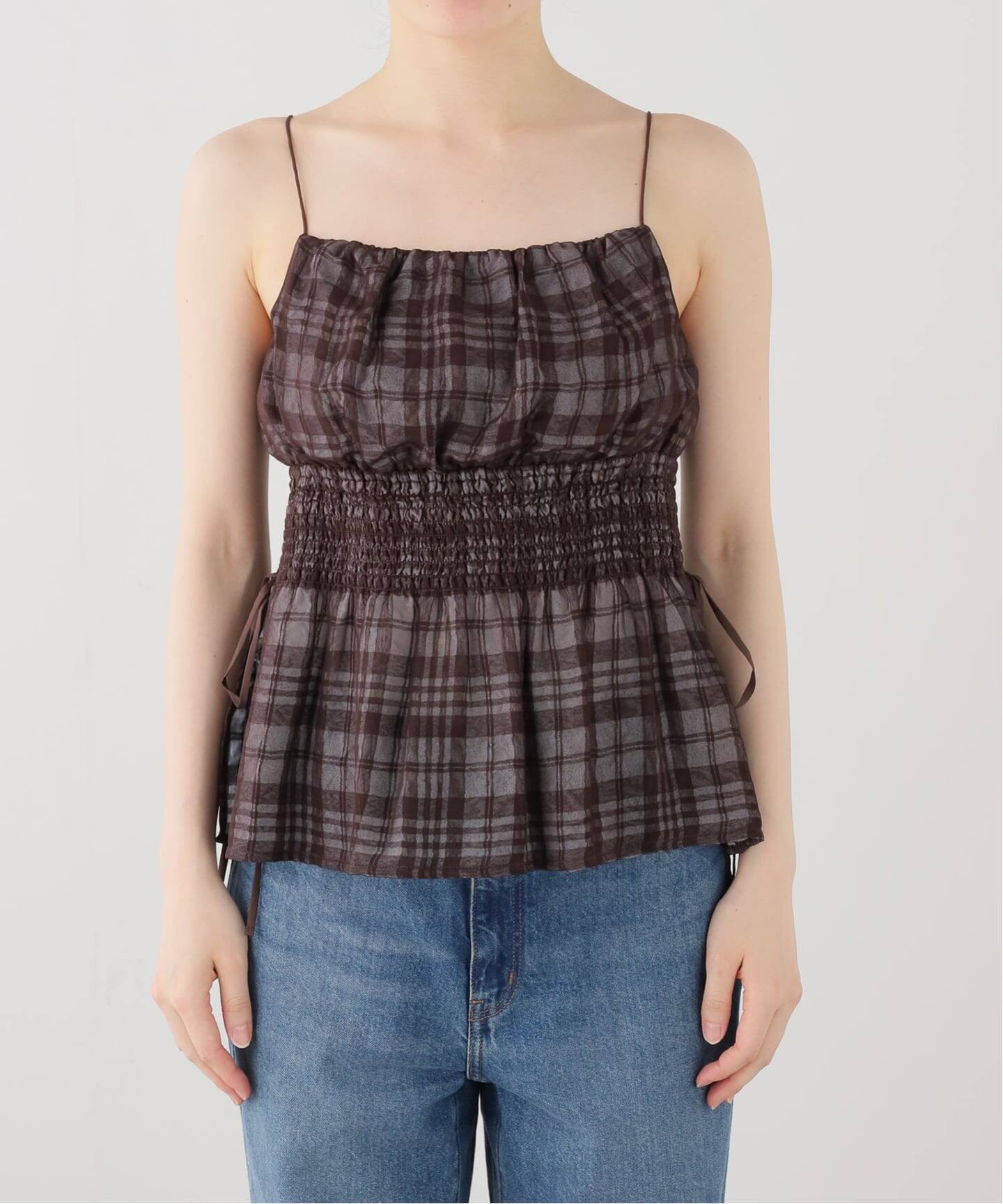 TODAYFUL/トゥデイフル】 Check Jacquard Camisole（シャツ／ブラウス