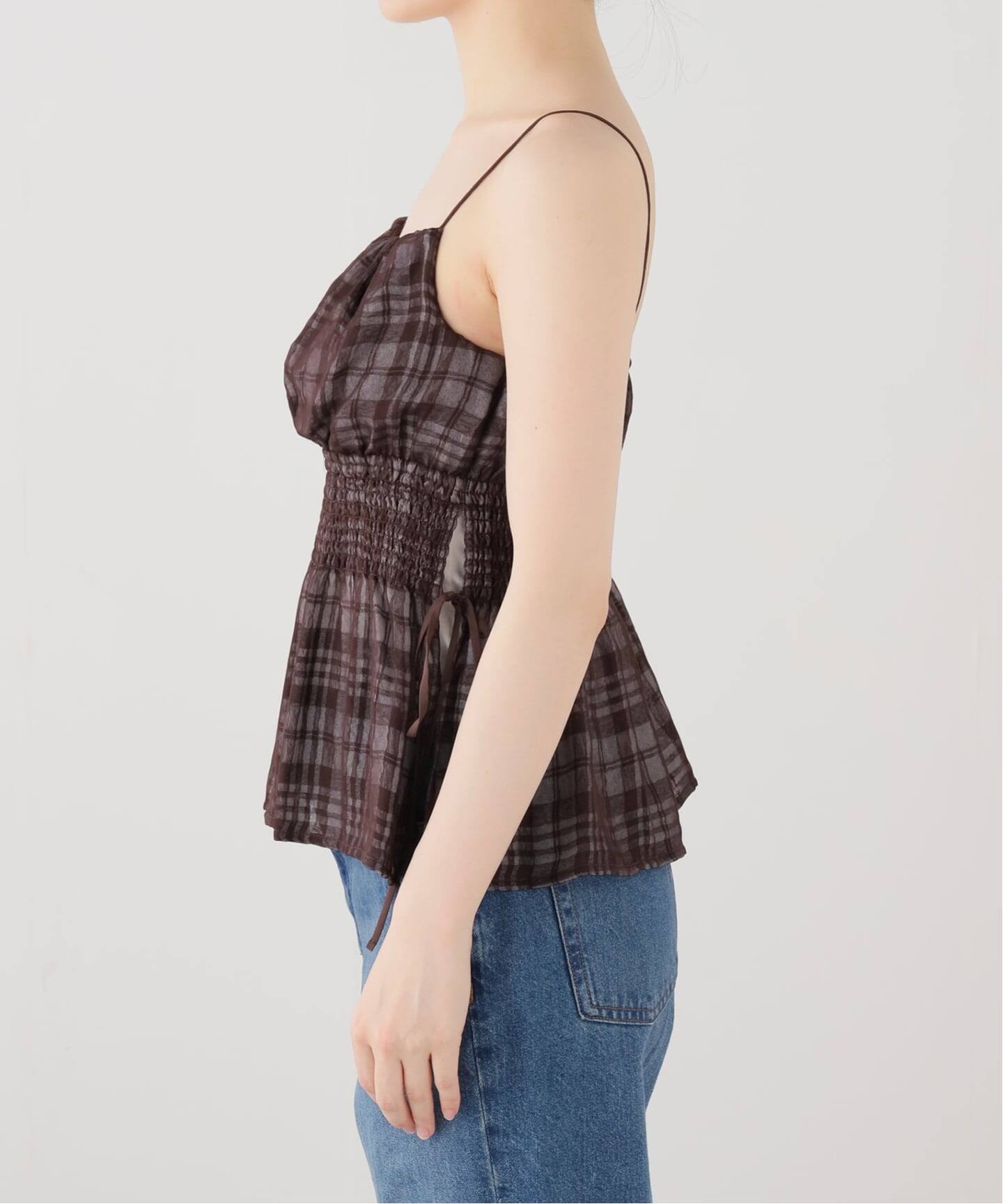 TODAYFUL/トゥデイフル】 Check Jacquard Camisole（シャツ／ブラウス