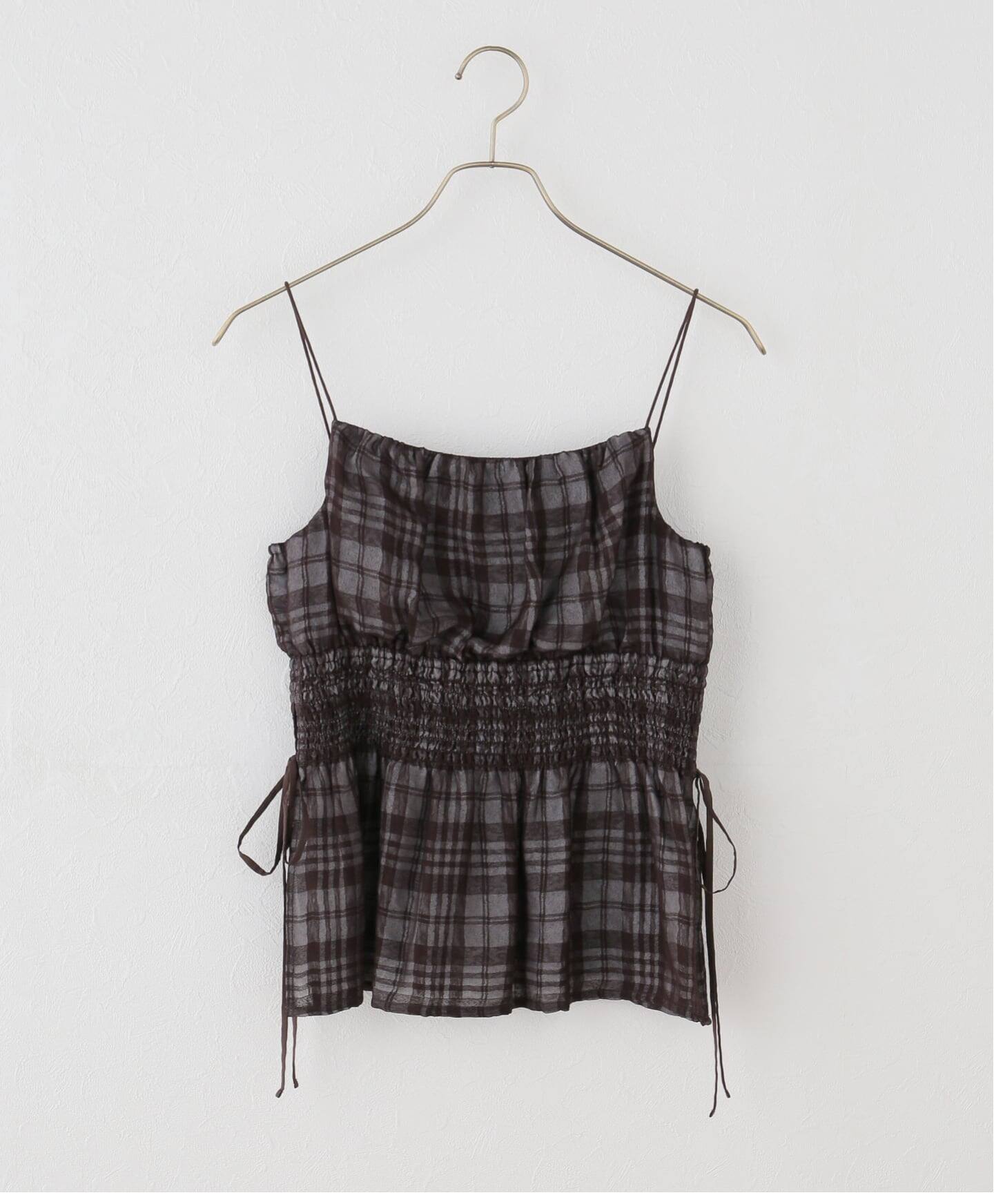 TODAYFUL/トゥデイフル】 Check Jacquard Camisole（シャツ／ブラウス