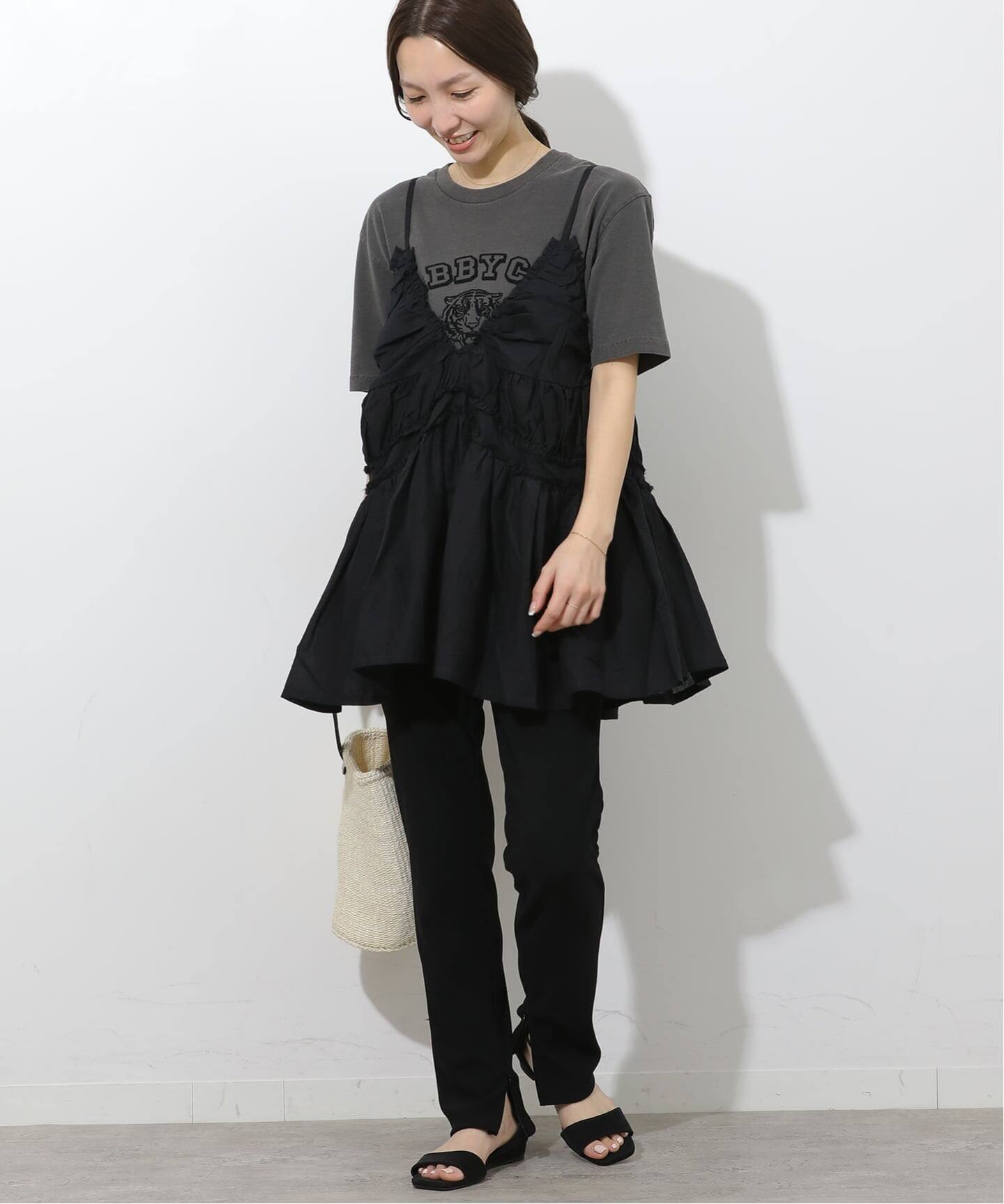 追加》【crinkle crinkle crinkle】 frill gather volume camisole