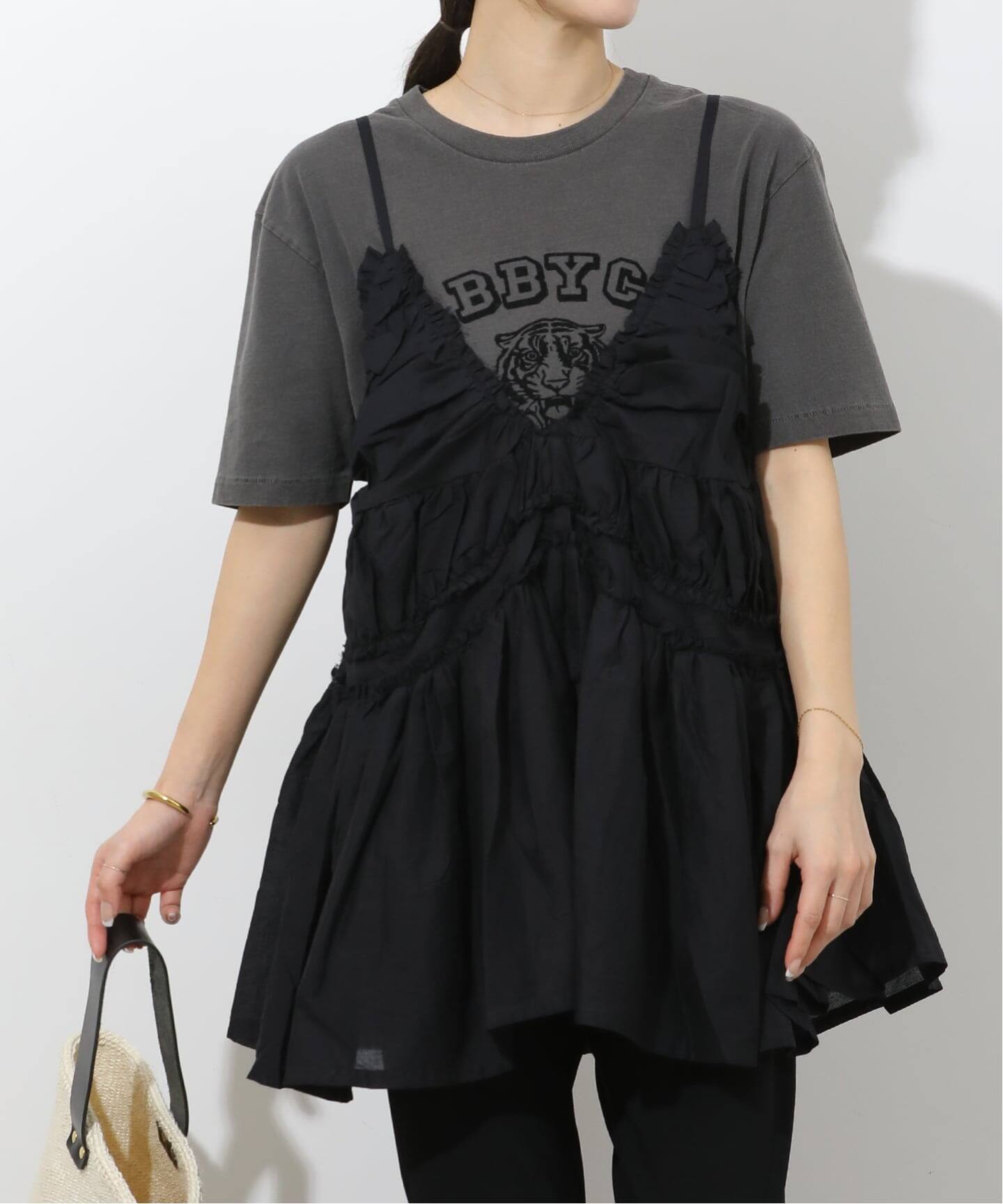 追加》【crinkle crinkle crinkle】 frill gather volume camisole