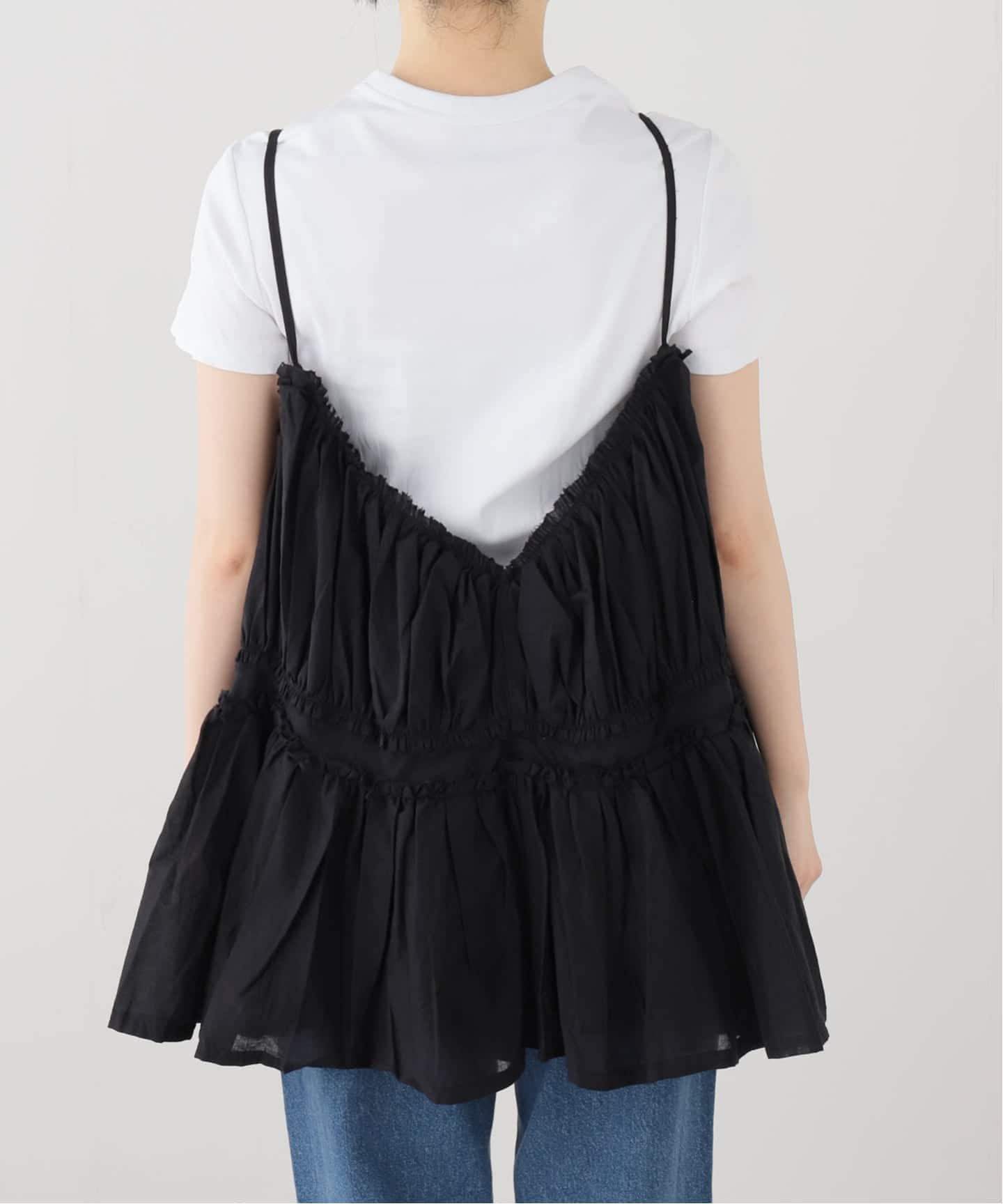追加》【crinkle crinkle crinkle】 frill gather volume camisole