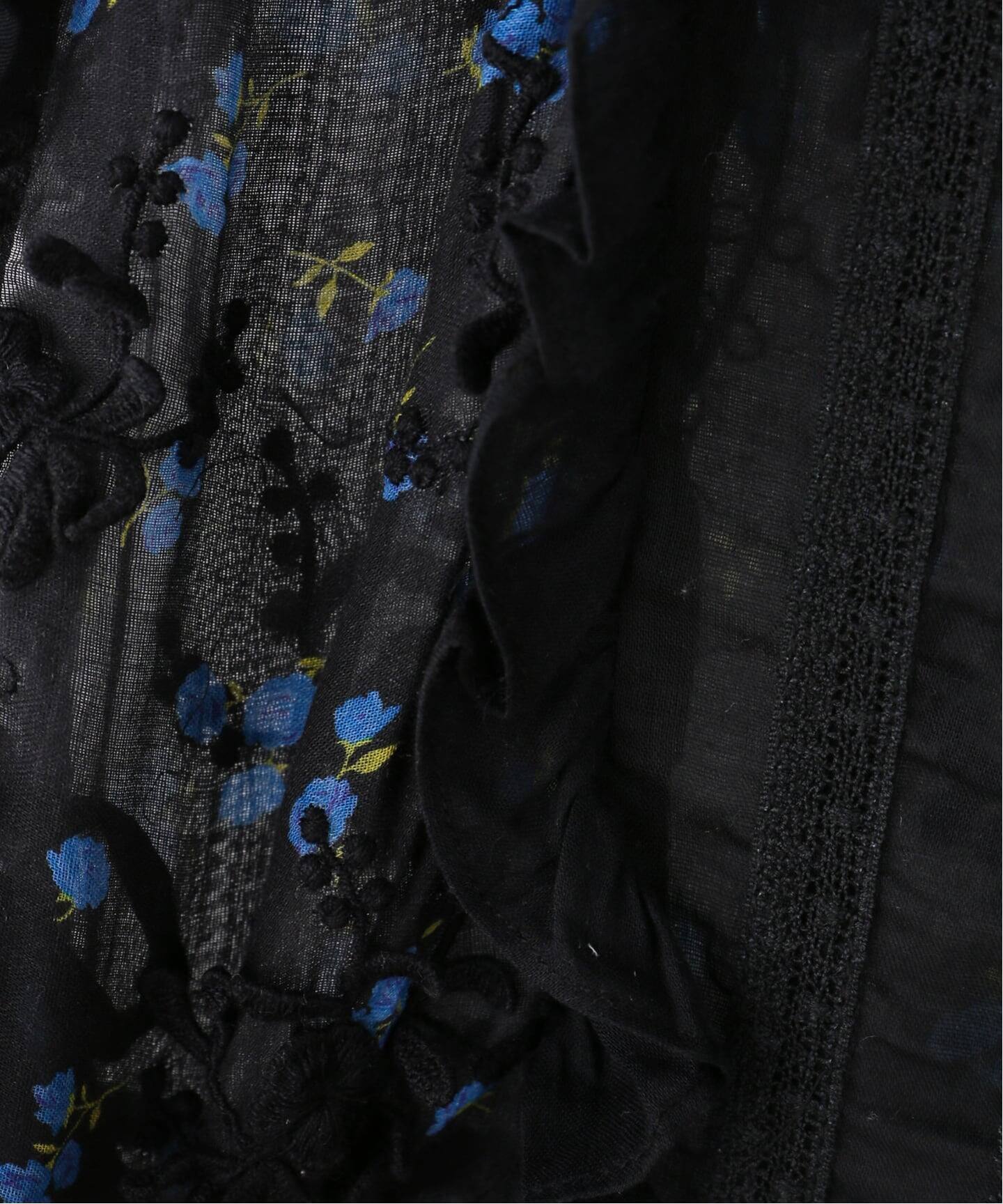 crinkle crinkle crinkle】 sheer flower vest blouse（シャツ