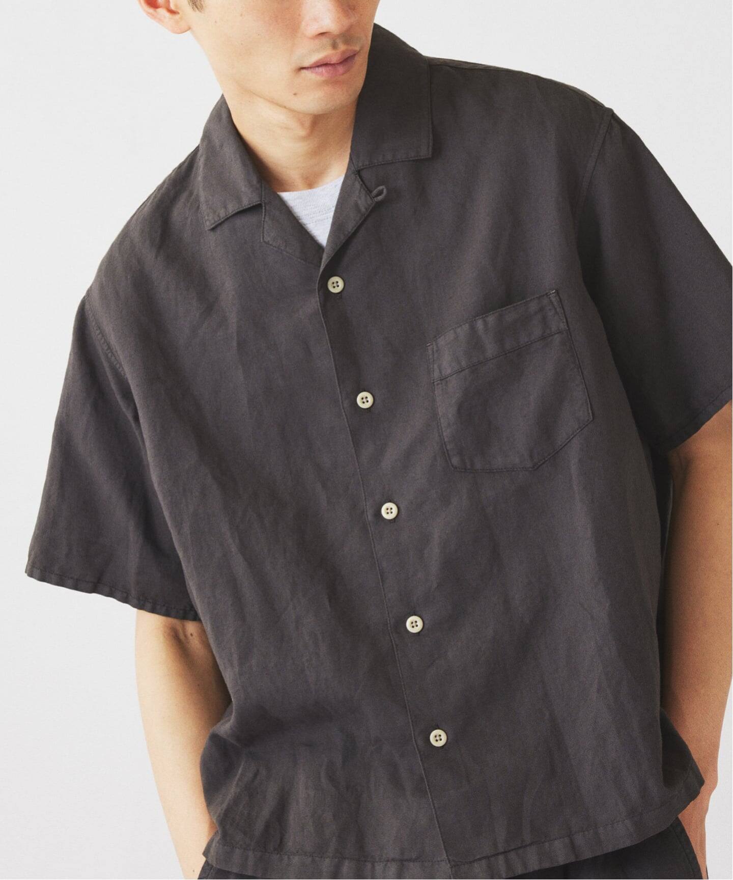 European Flax / ヨーロピアンフラックス ガーメントダイ リネン 半袖