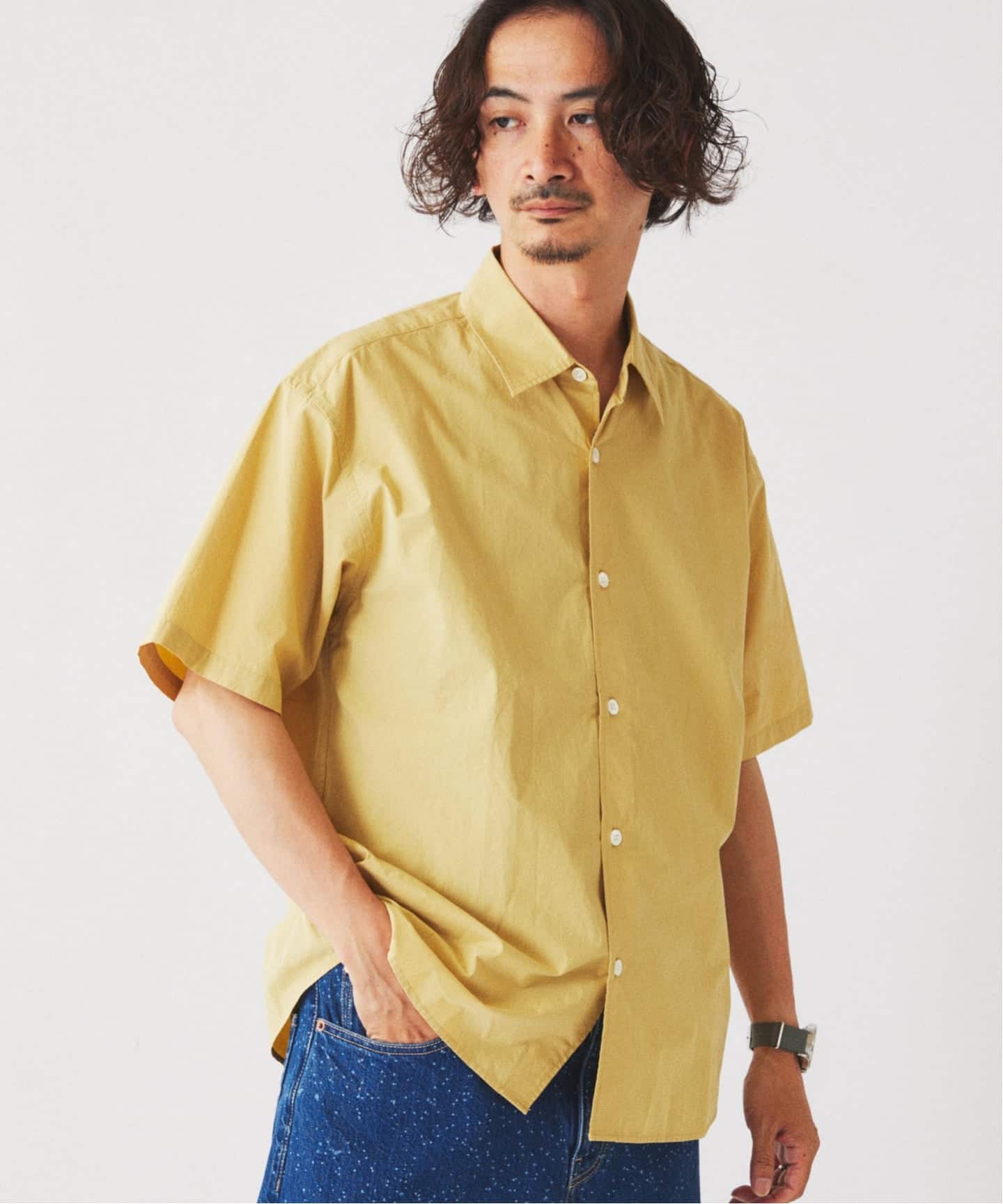 JAMES FABRIC / ジェームスファブリック コットンブロード 半袖シャツ