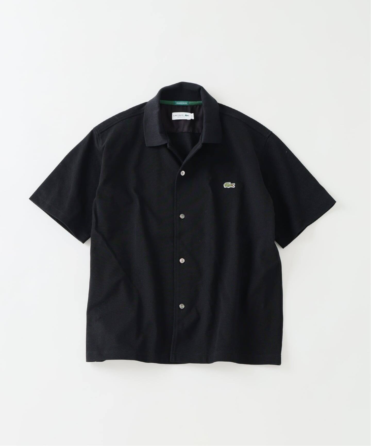 ラコステ　半袖　ブラック LACOSTE / ラコステ 別注 ピケ 半袖シャツ（シャツ／ブラウス