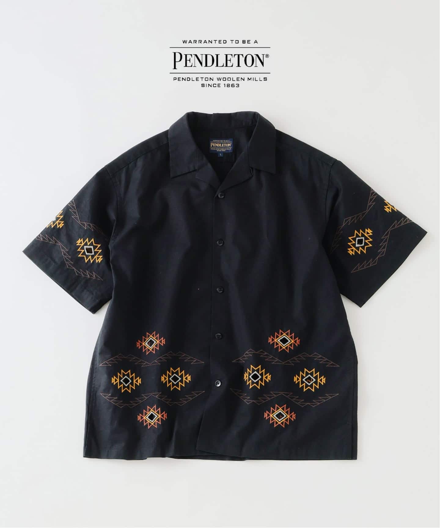 PENDLETON / ペンドルトン 別注 ”カットワーク” 刺繍 オープンカラー