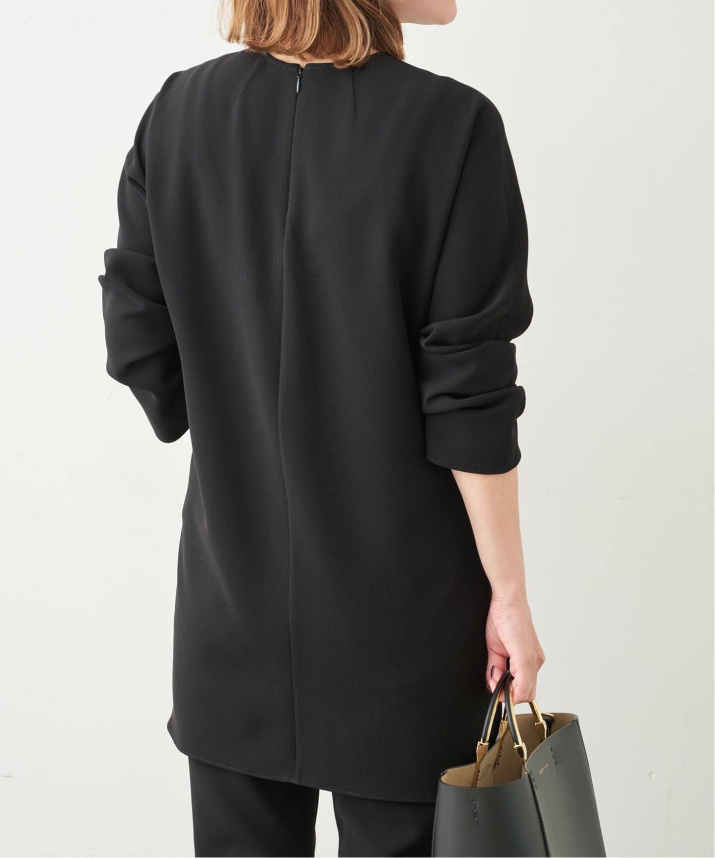 トリアセジョーゼット クルーネックプルオーバー（シャツ／ブラウス