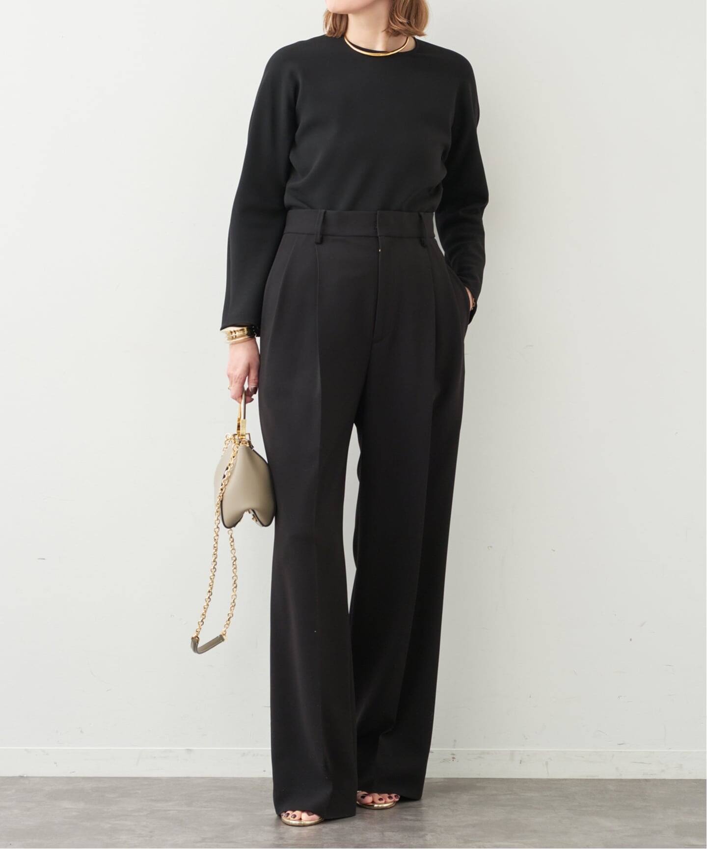 トリアセジョーゼット クルーネックプルオーバー（シャツ／ブラウス