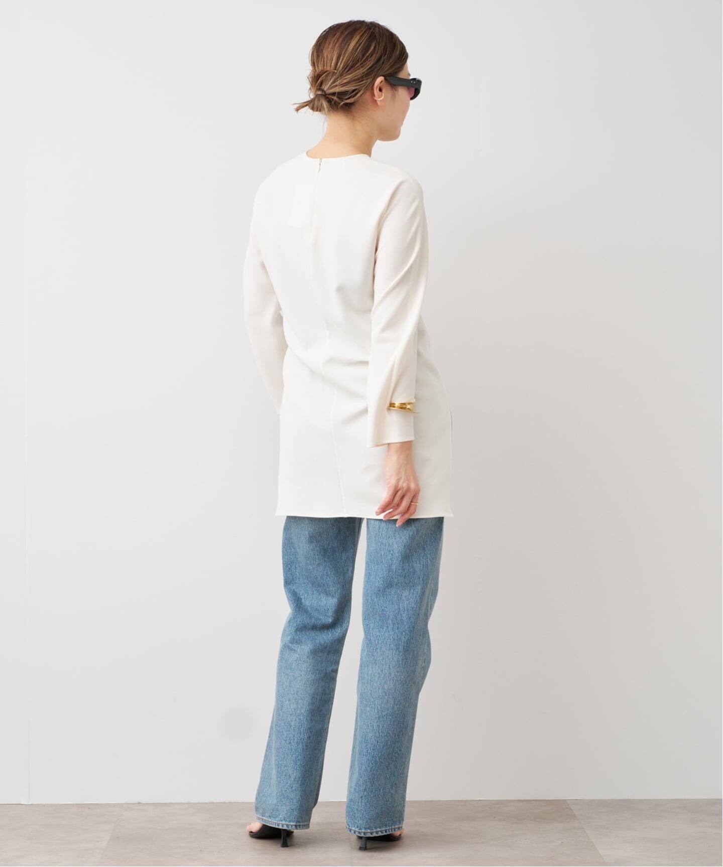 トリアセジョーゼット クルーネックプルオーバー（シャツ／ブラウス