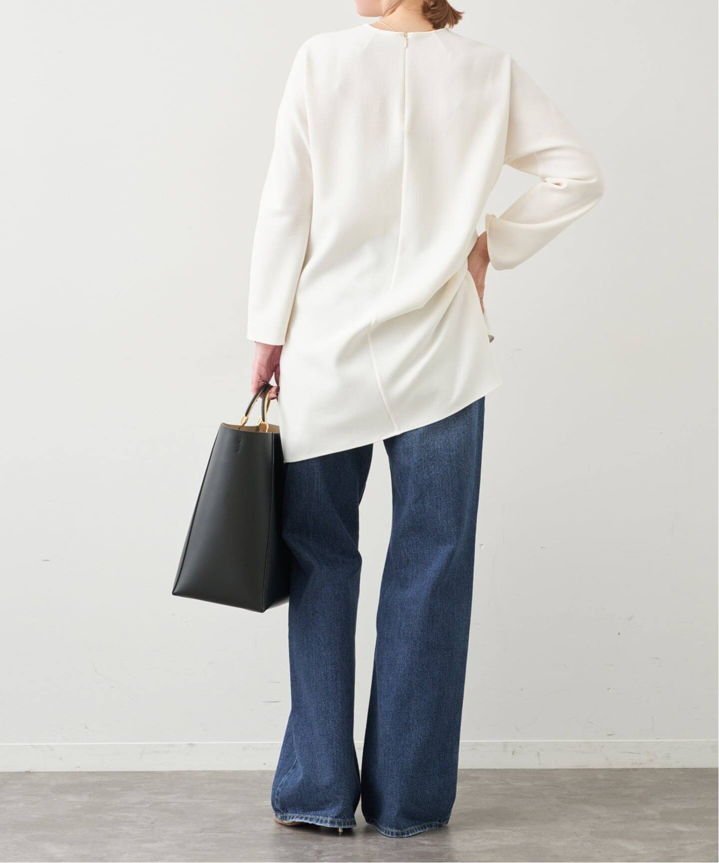 トリアセジョーゼット クルーネックプルオーバー（シャツ／ブラウス